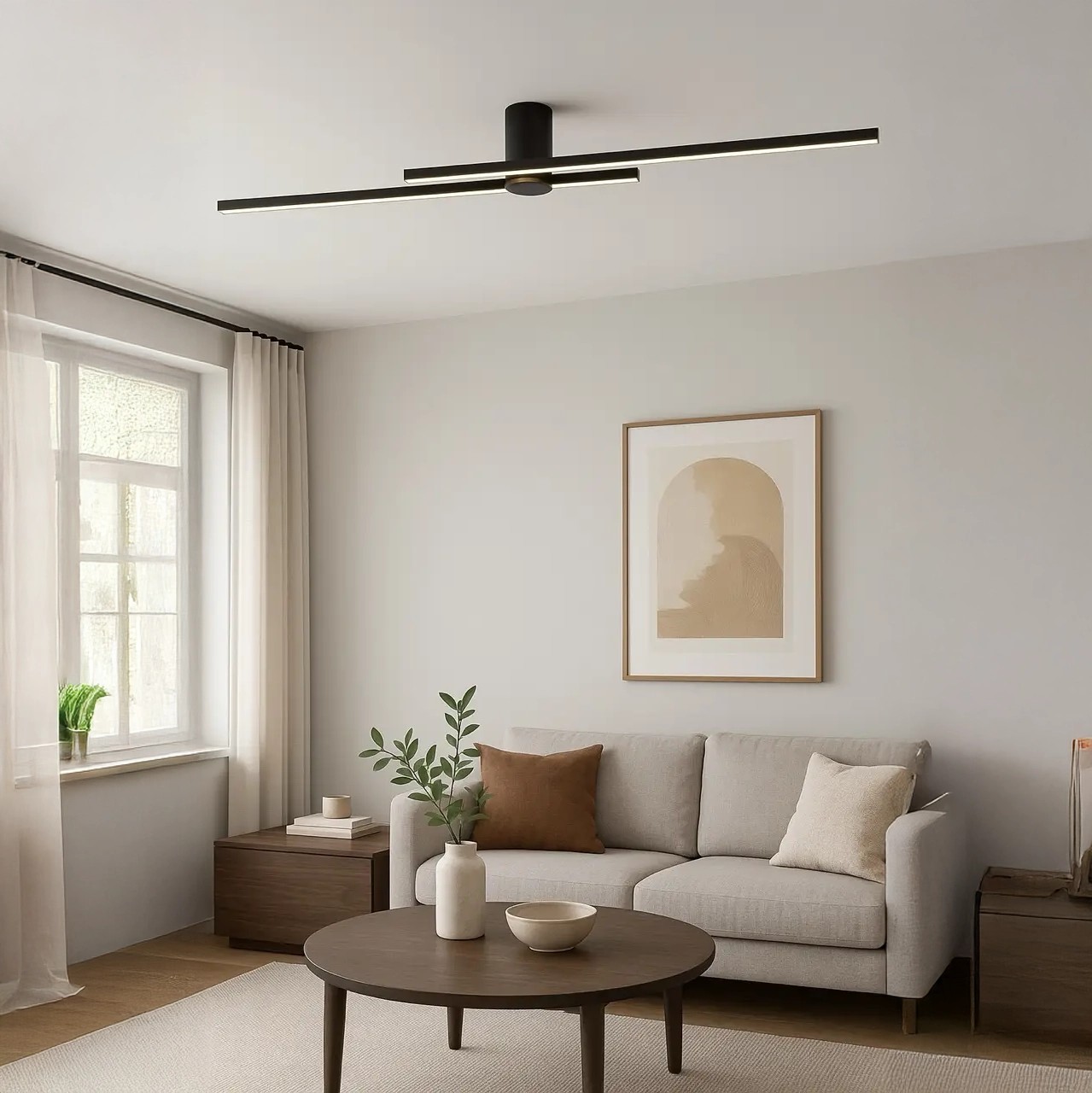 Özcan Aydınlatma 3149-1 2 Çubuklu Led Armatür Avize