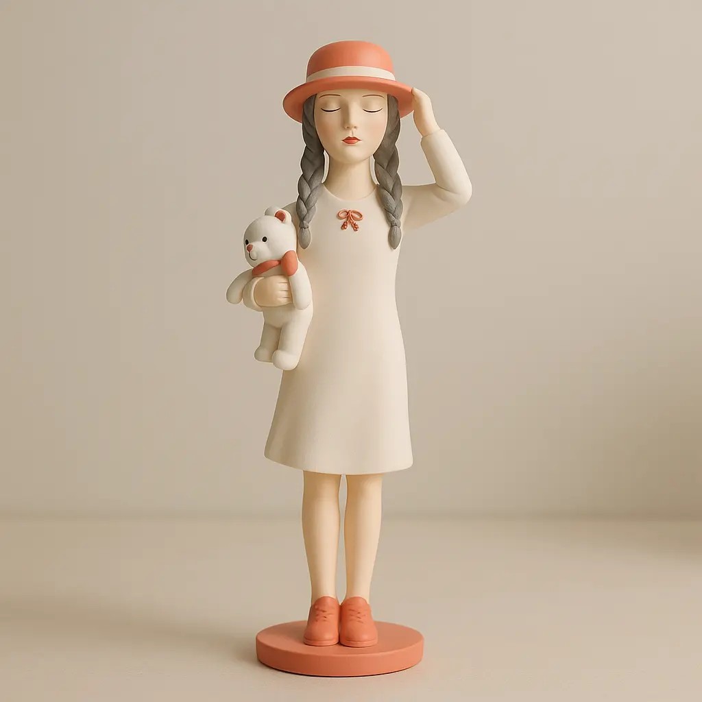 Özcan Aydınlatma 1312-6 Leydi Ayıcık Biblo 23 cm - Oranj