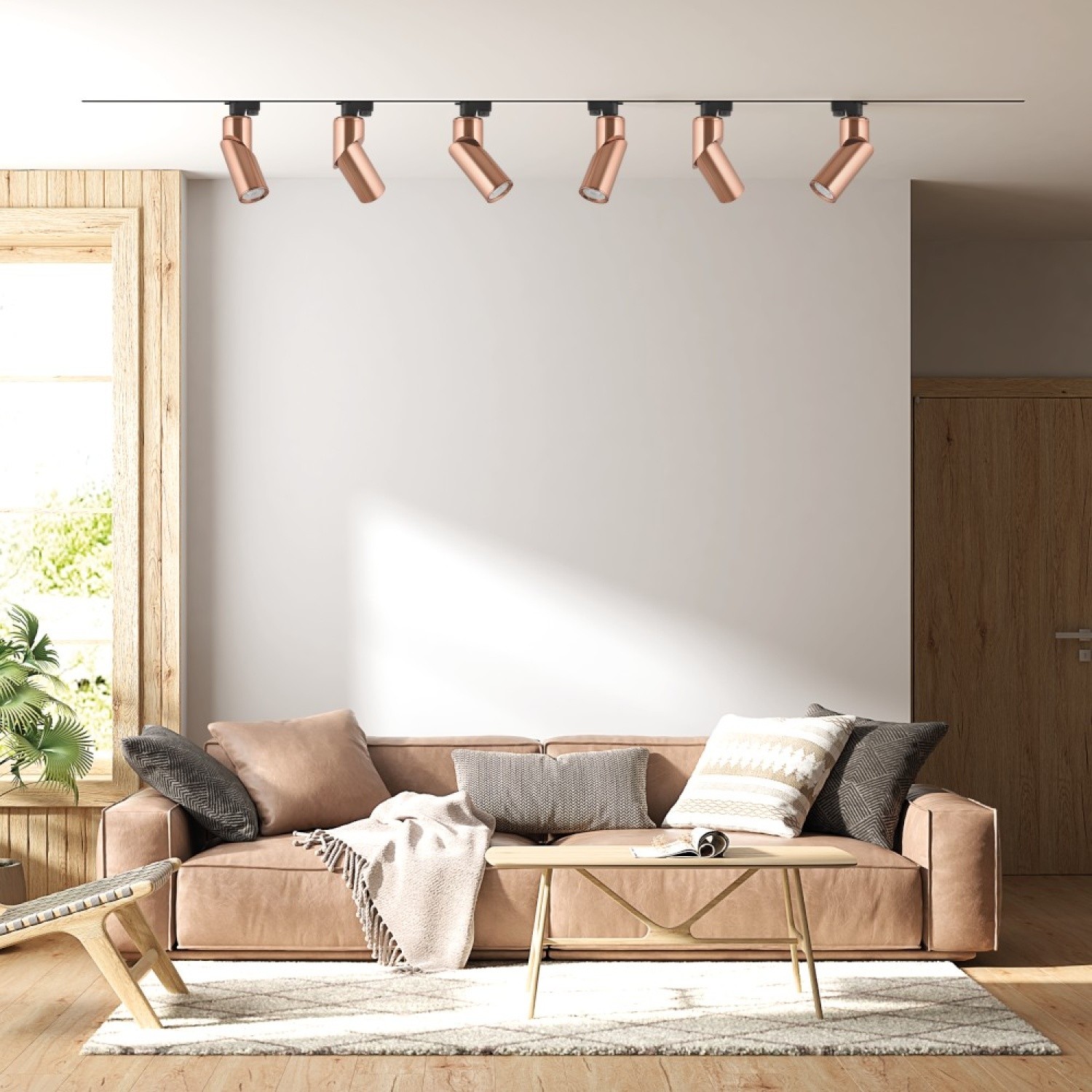Modesco Tangalle Monofaze Soketli Yuvarlak Ray Spot - Rose Gold