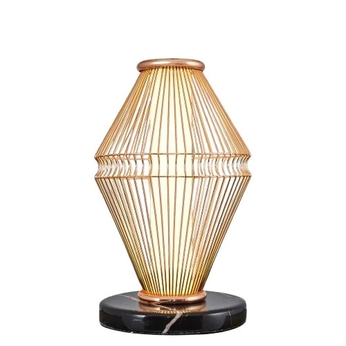 Özcan Aydınlatma Trian Medium Dekoratif Led Kafesli Masalambası