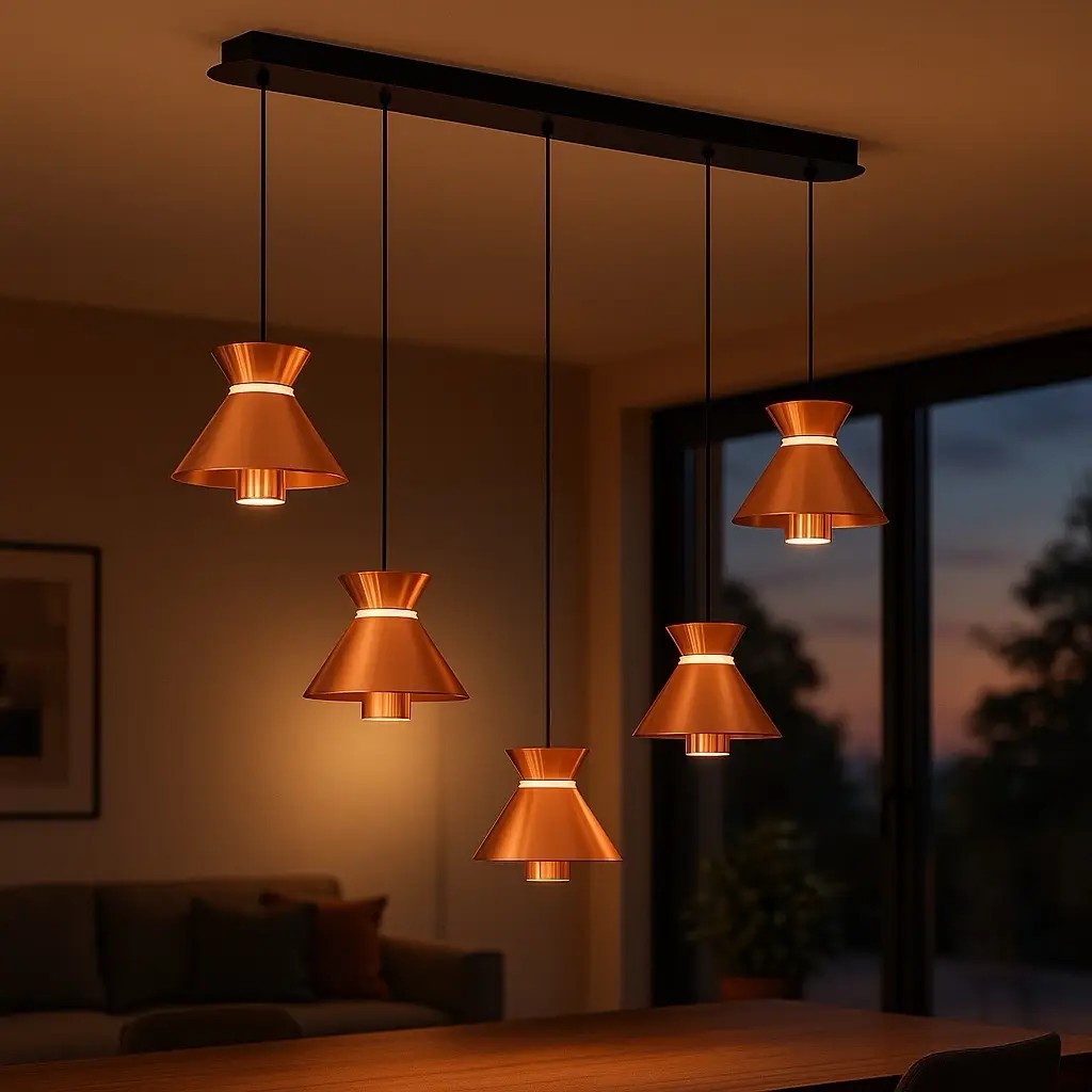 Özcan Aydınlatma 2803-5AS 5'li Sıralı LED Sarkıt Avize
