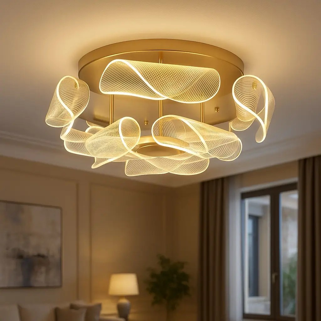 Özcan Aydınlatma 4333-2 Modern Orta Boy LED Plafonyer Avize
