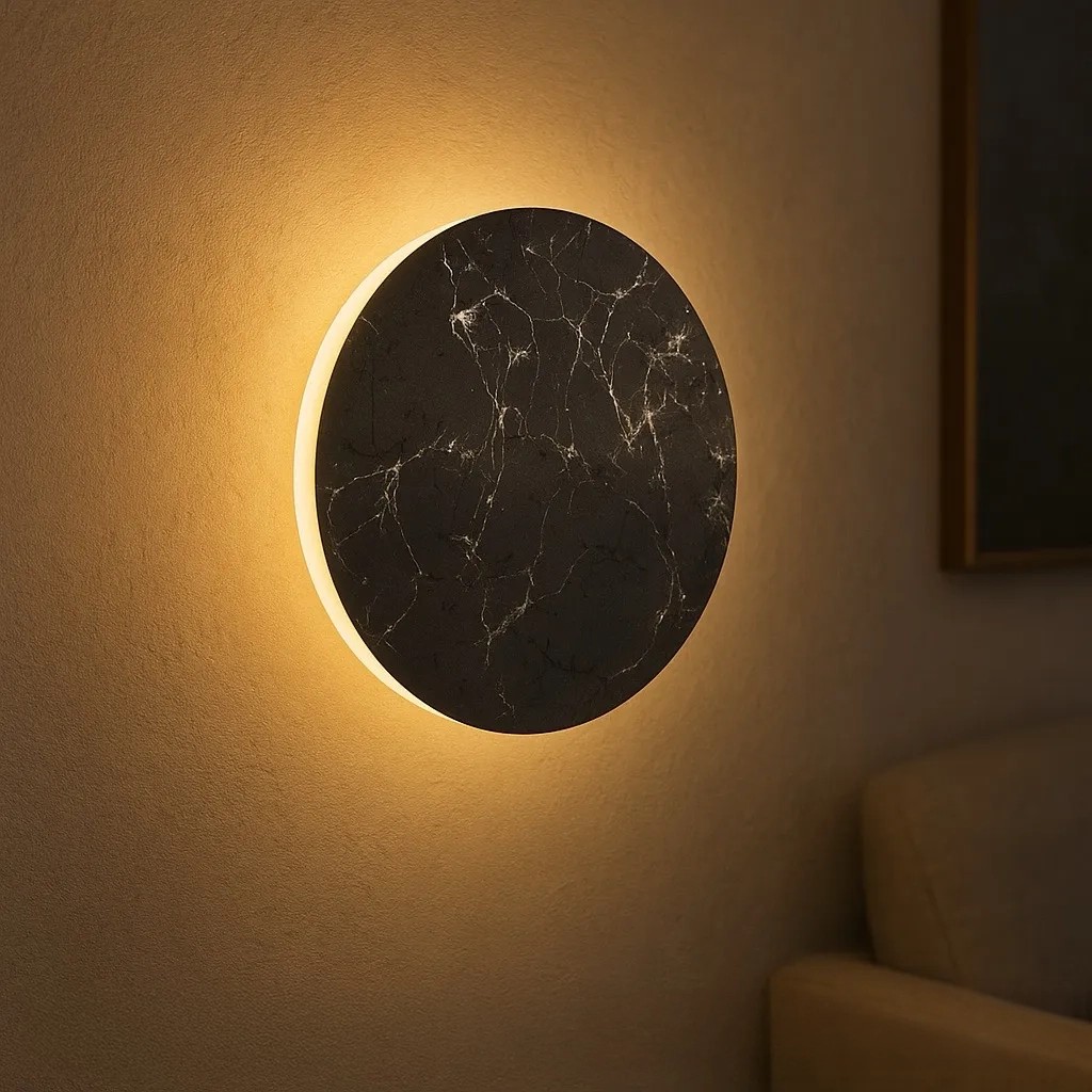Modesco Mindelo Yuvarlak 30 cm LED Desenli Duvar Aplik