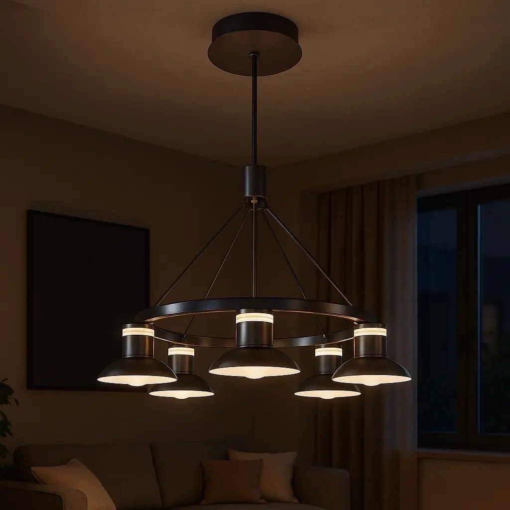 Özcan Aydınlatma 3127-6A Platin 6'Lı Foola Led Avize 3 Renk