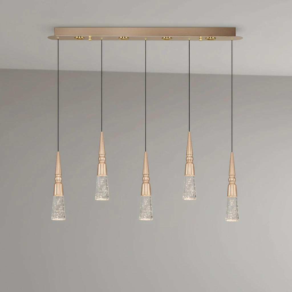 Özcan Aydınlatma 2790-5AS 5'li Sıralı LED Sarkıt Avize