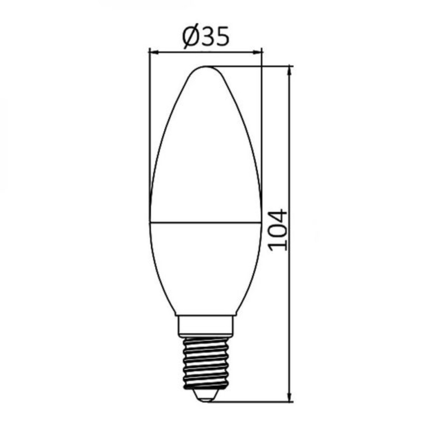 Braytron 5W C37 E14 6500K Led Ampül