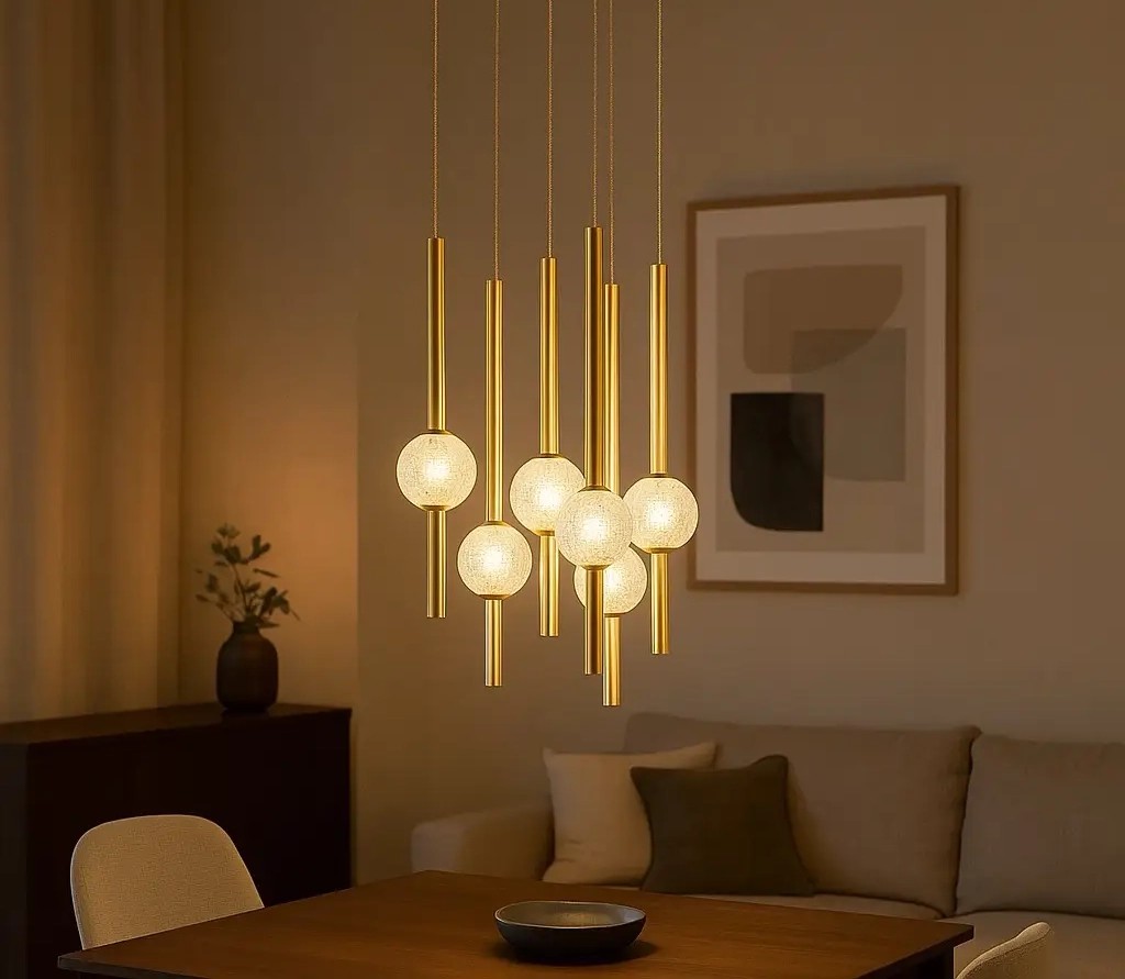 Özcan Aydınlatma 4133-6A 6'lı Modern Çubuk Led Sarkıt Avize