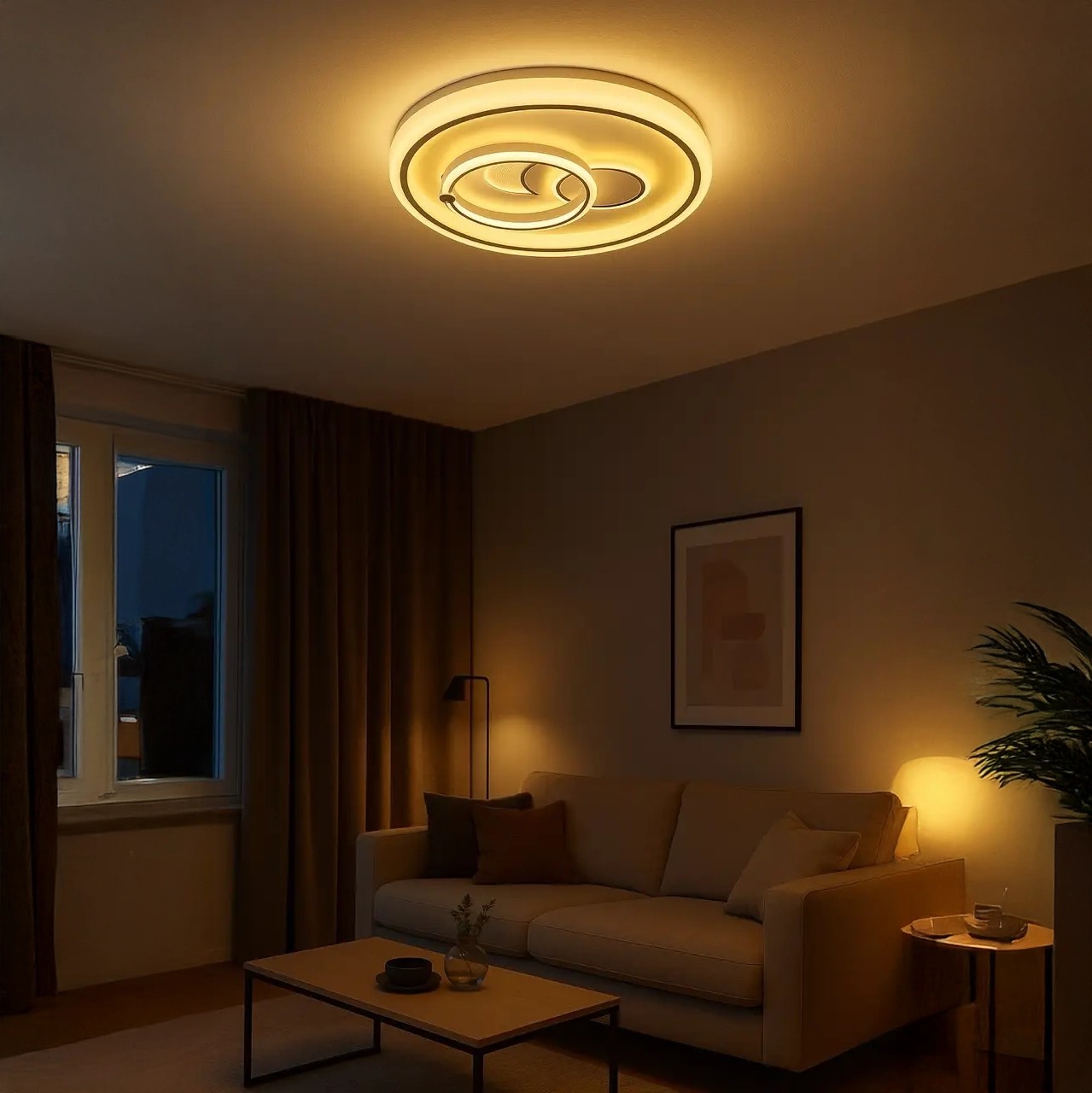Özcan Aydınlatma 1410-03 Yuvarlak 48 cm LED Plafonyer Avize