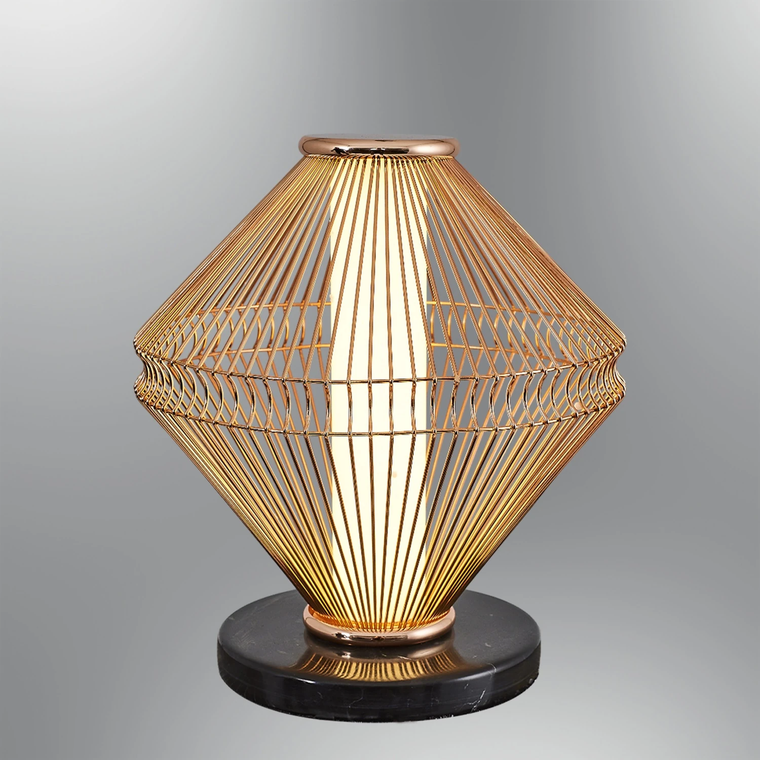 Özcan Aydınlatma Trian Large Dekoratif Led Kafesli Masalambası