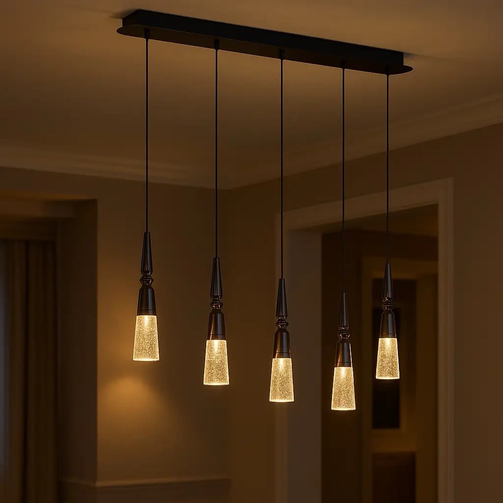 Özcan Aydınlatma 2790-5AS 5'li Sıralı LED Sarkıt Avize