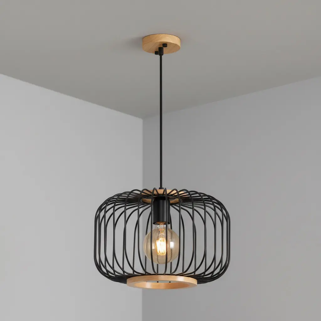 Özcan Aydınlatma 3225-1 Yuvarlak Modern Kafes Sarkıt Avize