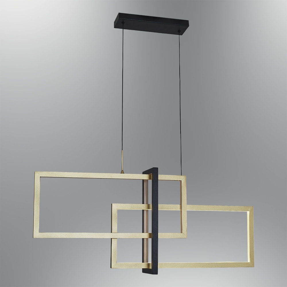Özcan Aydınlatma 4158-1AD Dekoratif Square Dikey Led Avize - Eskitme