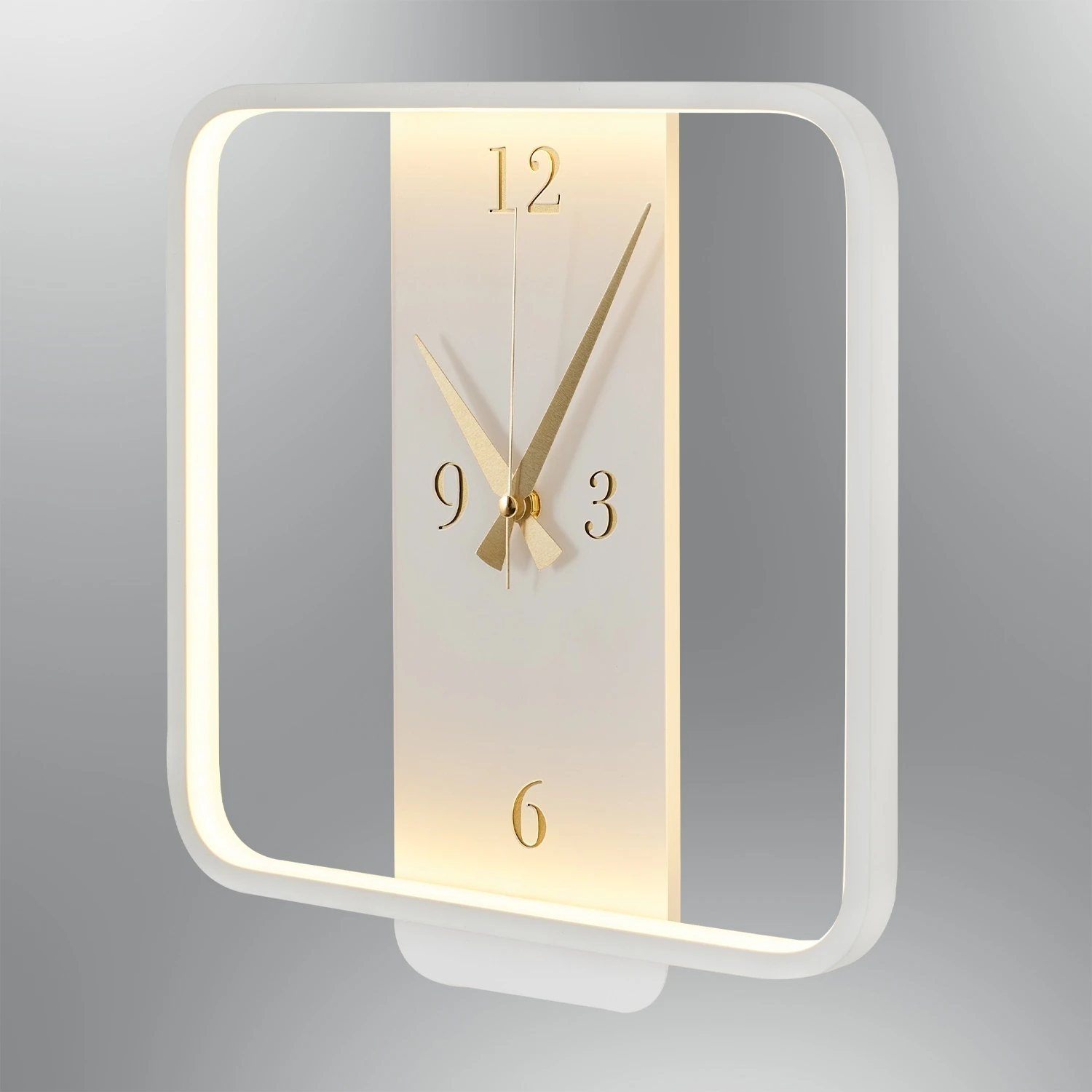 Özcan Aydınlatma Kare Led Duvar Saati - Beyaz