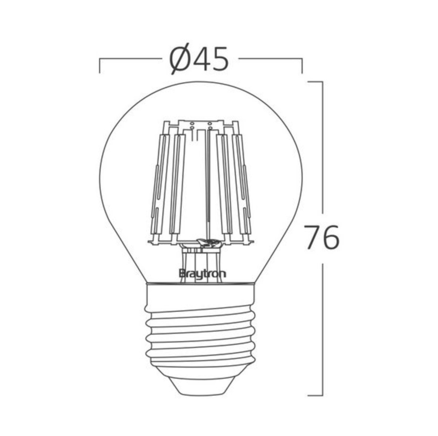 Braytron 4W G45 E27 3000K Led Ampül