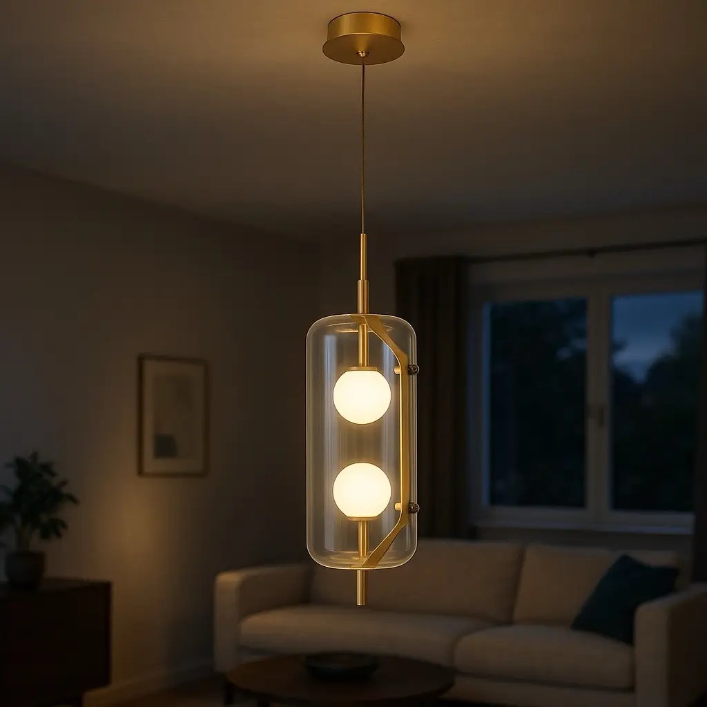 Özcan Aydınlatma 3436-1A Tekli Modern Cam LED Sarkıt Avize