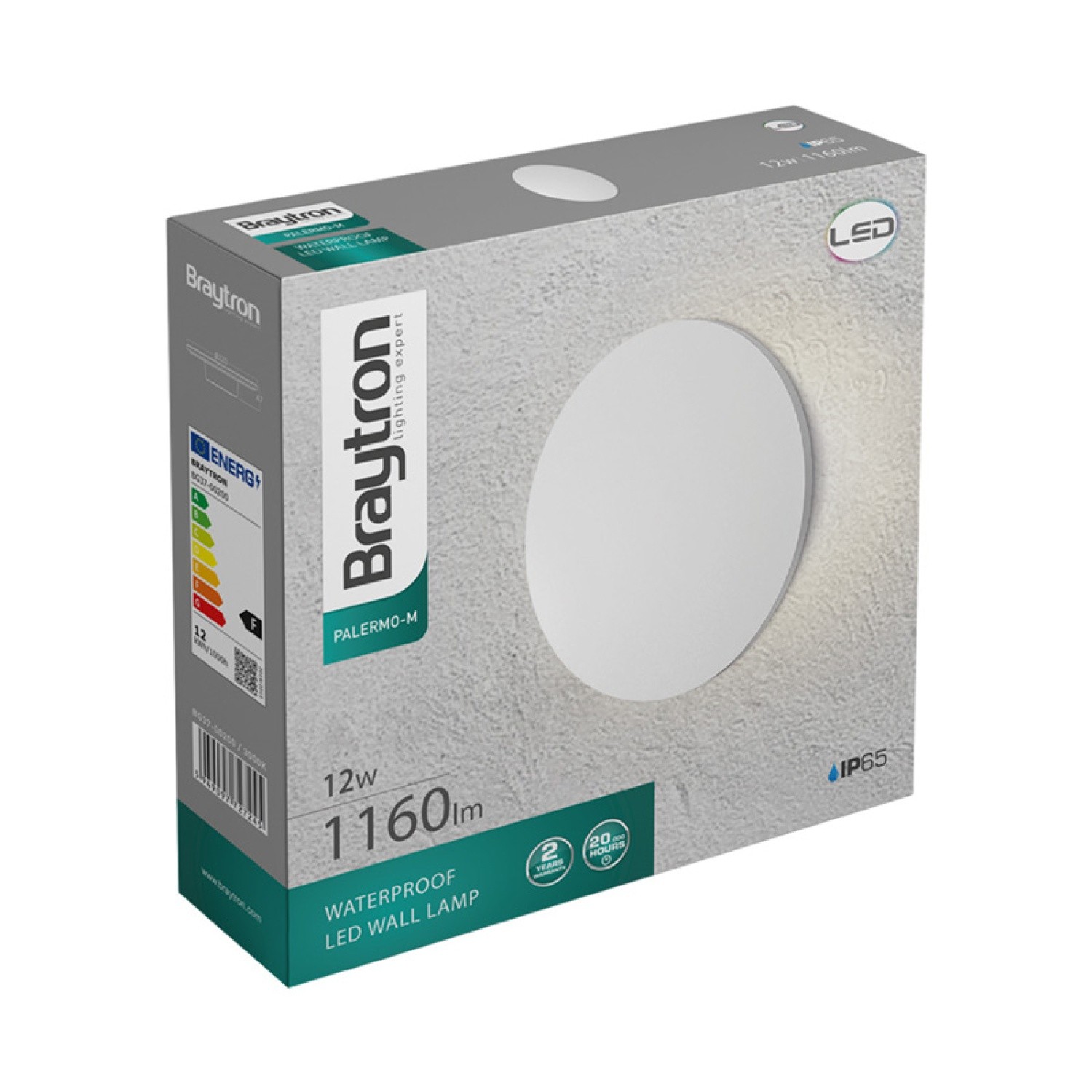 Braytron Palermo 12W Led Duvar Aplik 3 Renk - Beyaz