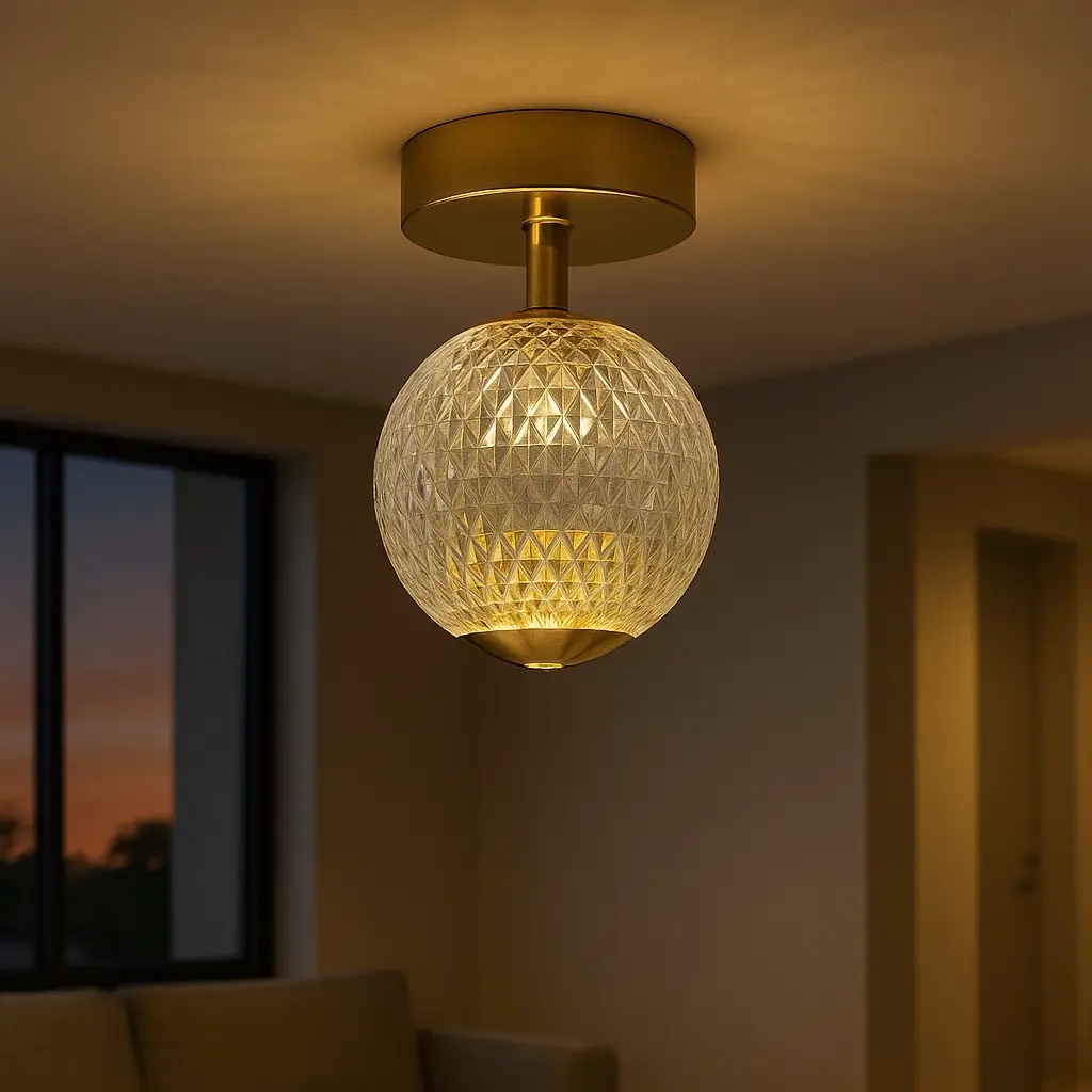 Özcan Aydınlatma 4134-1 Tekli Merkür Led Armatür Avize - Sarı