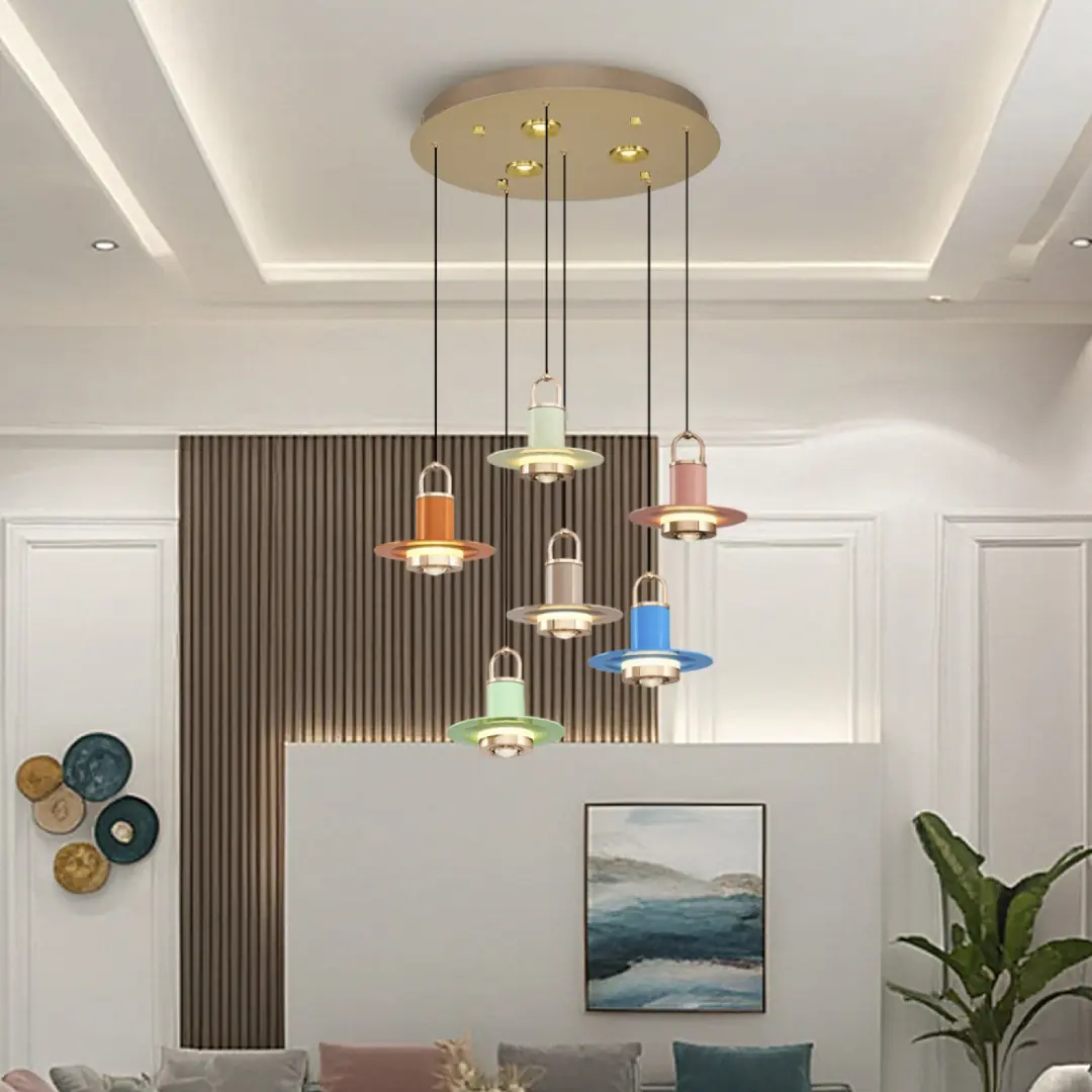 Özcan Aydınlatma 2821-6A-28 6'Lı Yuvarlak Led Avize Mıxed | Modern