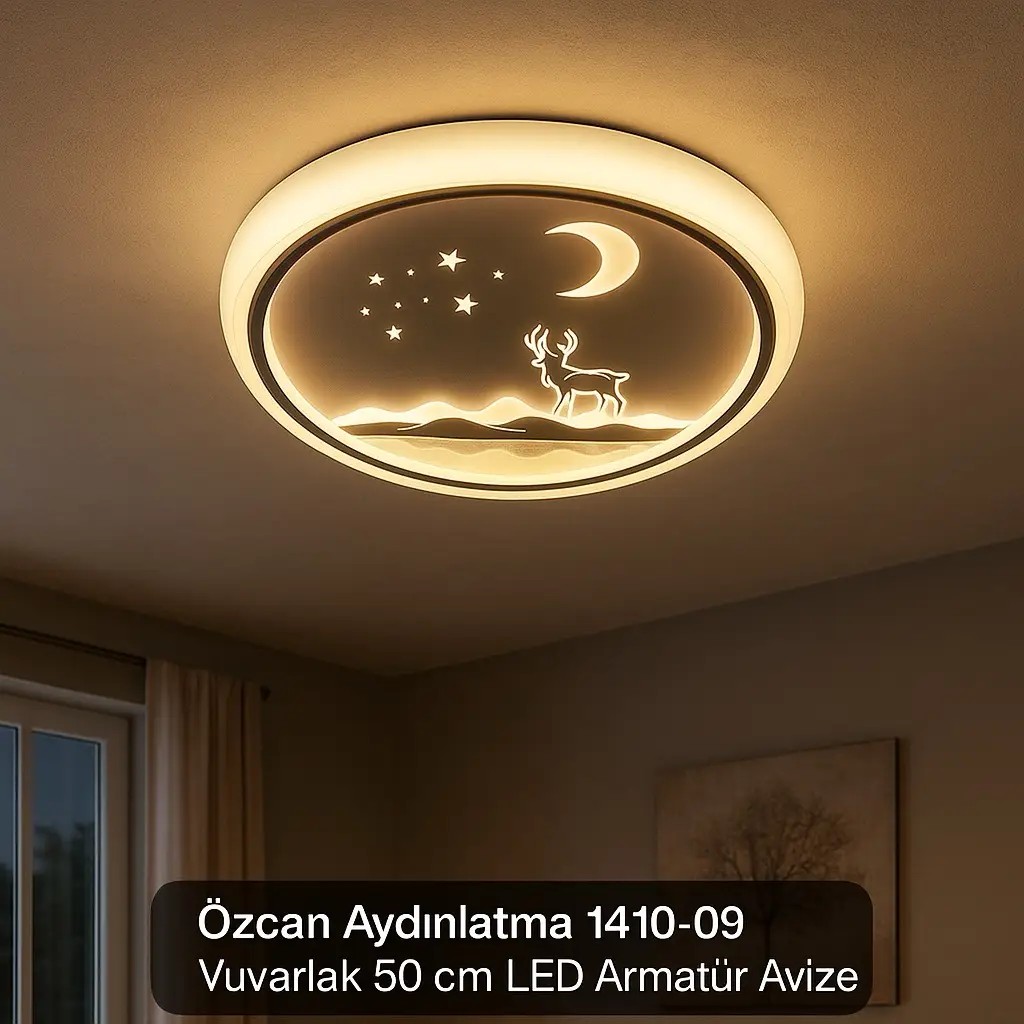 Özcan Aydınlatma 1410-09 Yuvarlak 50 cm LED Armatür Avize