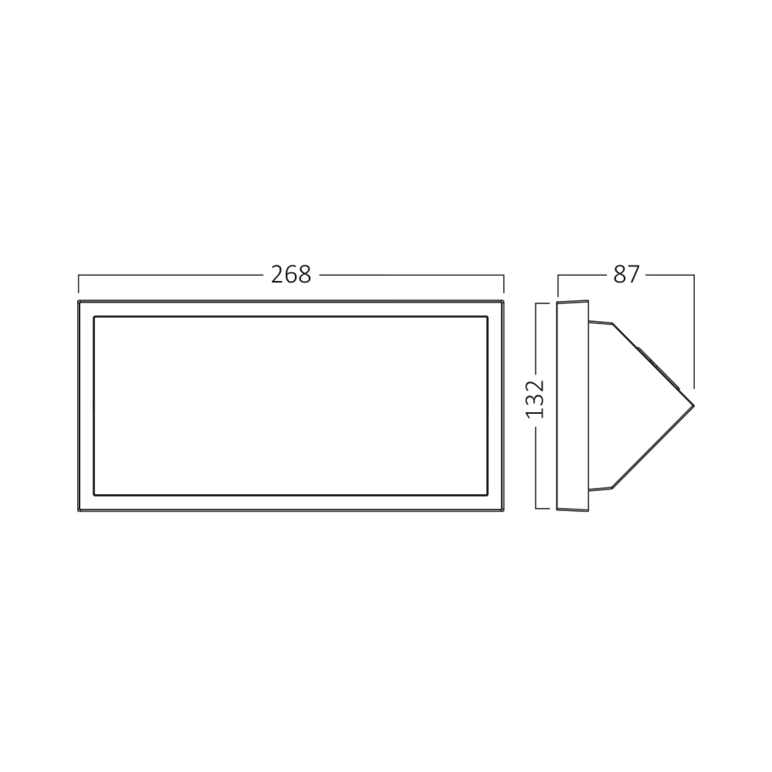 Braytron Napoli 20W Antrasit Led Duvar Aplik 3 Renk