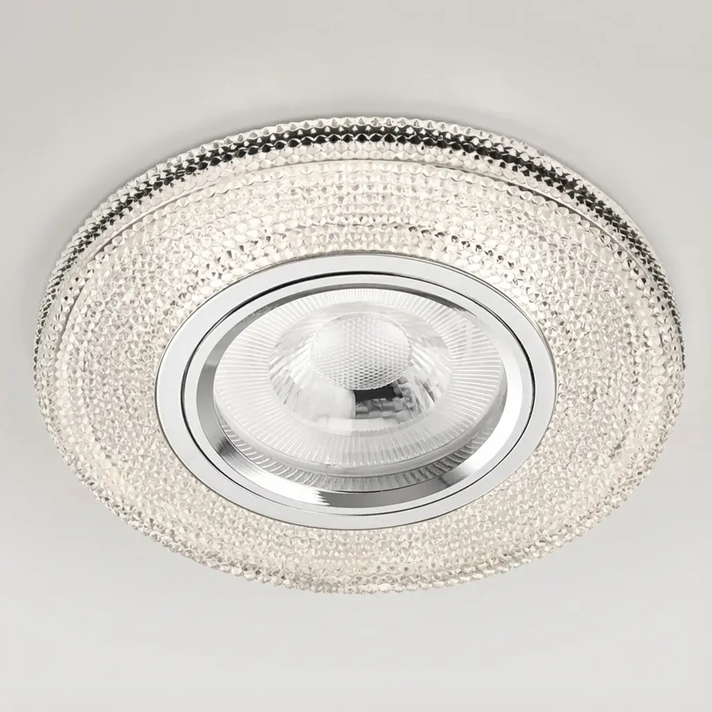 Modesco Lima Yuvarlak Led Çerçeveli Sıva Altı Sabit Cam Spot