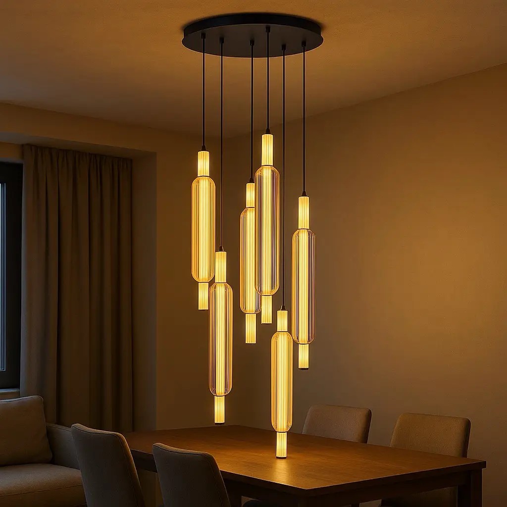 Özcan Aydınlatma 4117-6A 6'lı Dekoratif Led Avize