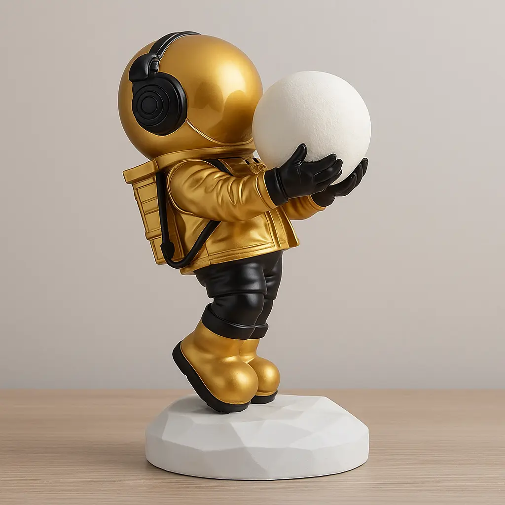Özcan Aydınlatma 2050-4 Astronot Heykel 72 cm | Aksesuarlar | Krom