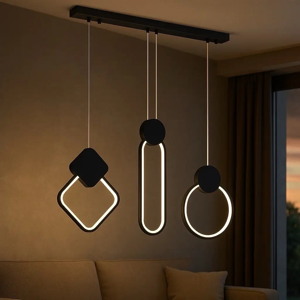 Özcan Aydınlatma 5801-3S 3'lü Sıralı Modern LED Sarkıt Avize