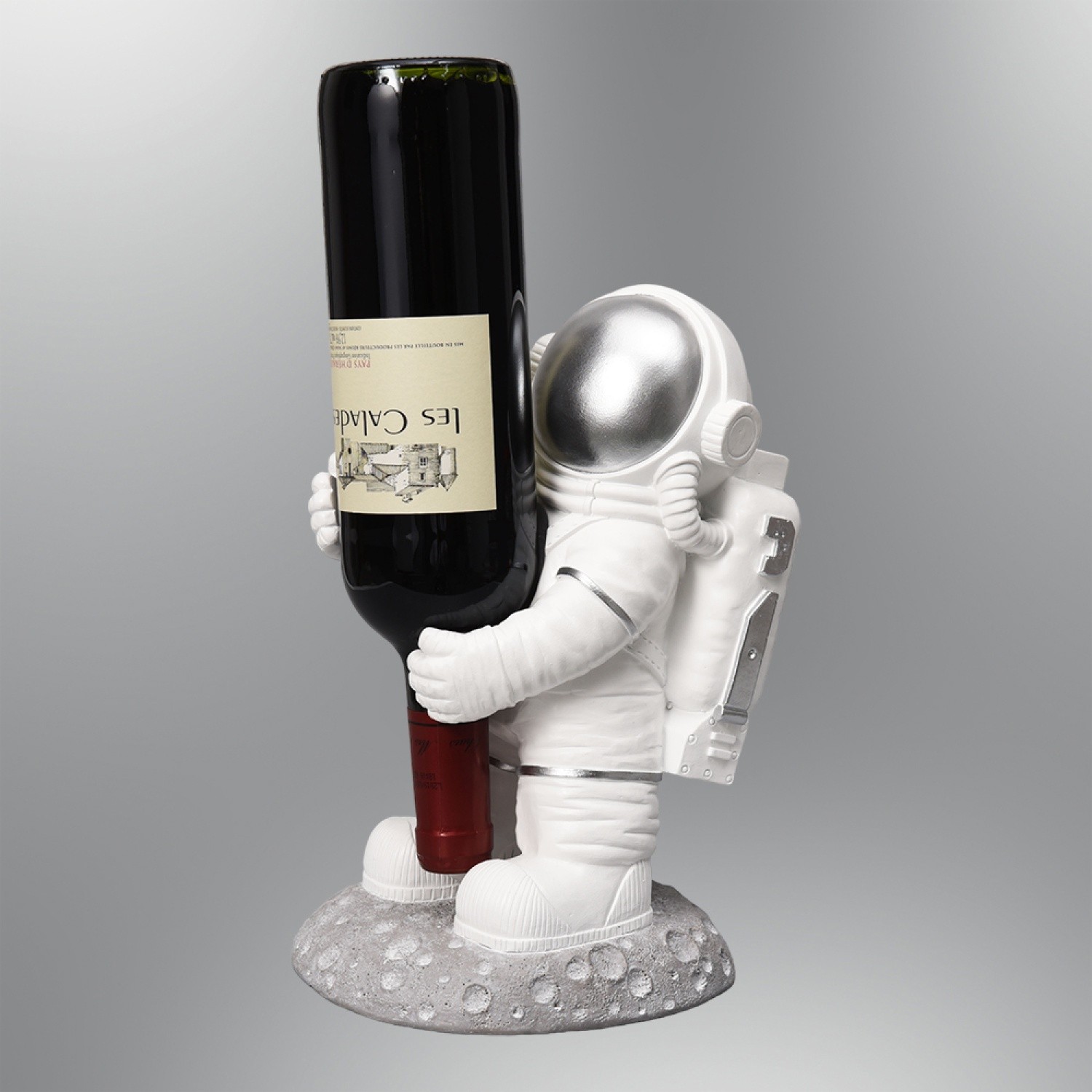 Özcan Aydınlatma 1309-1 Astronot Şarap Tutucu Biblo 27 cm - Sarı