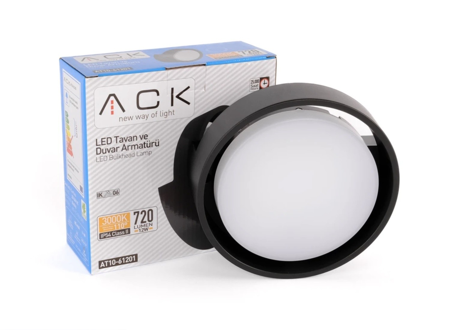 ACK 12W Tavan ve Duvar Led Armatür 3000K