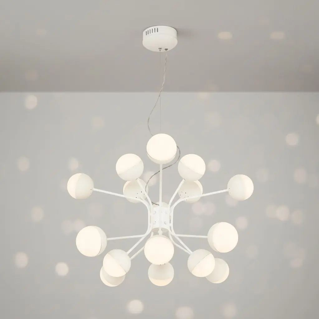 Özcan Aydınlatma 5674-16A 16'lı Küre Camlı Modern LED Avize