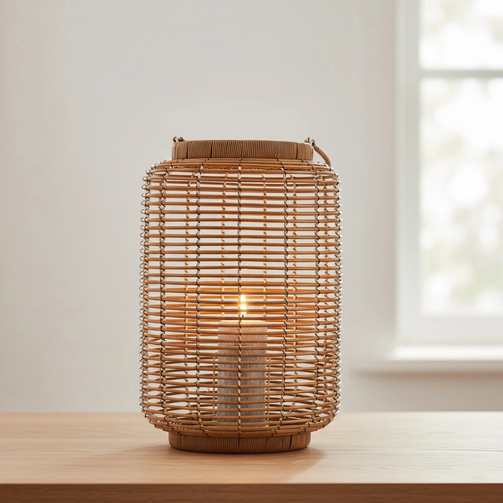 Özcan Aydınlatma 1025-3 Dekoratif 30 cm Bambu Mumluk