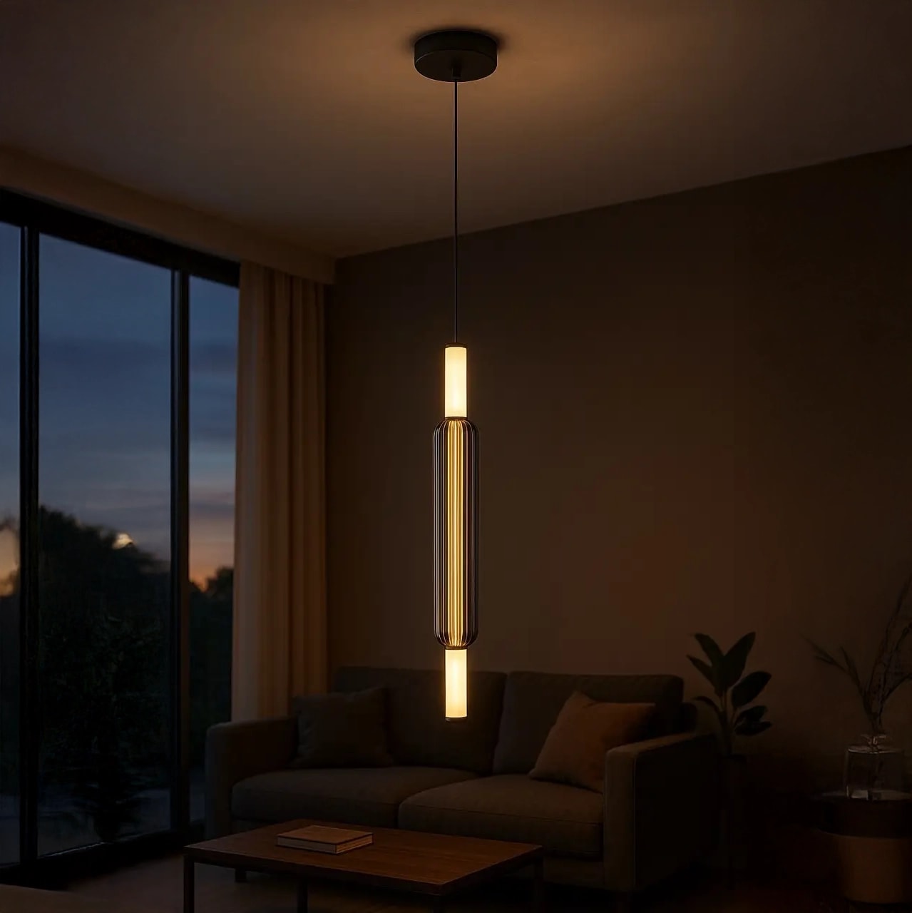 Özcan Aydınlatma 4117-1A Tekli Dekoratif Led Sarkıt Avize