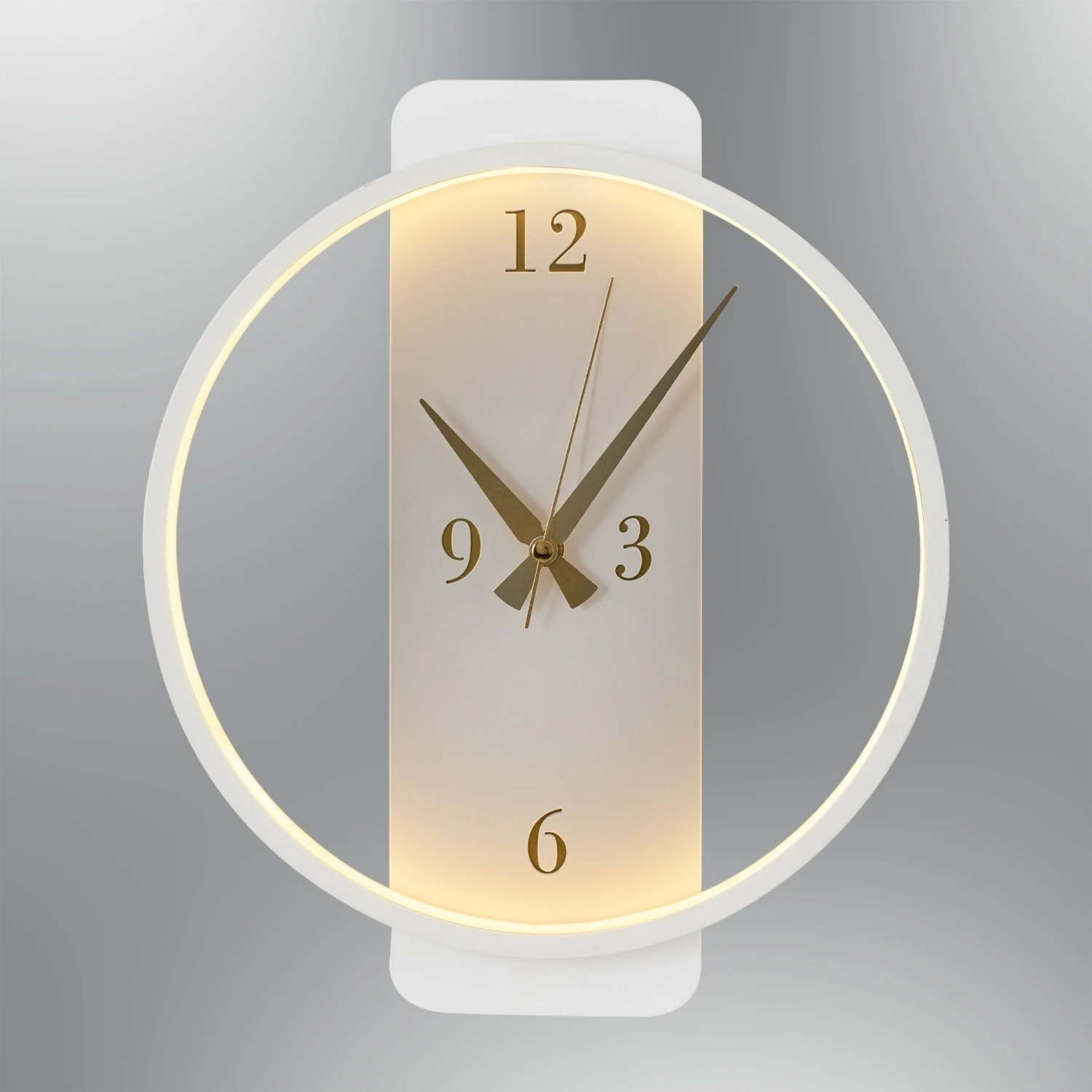 Özcan Aydınlatma Yuvarlak Led Duvar Saati - Beyaz