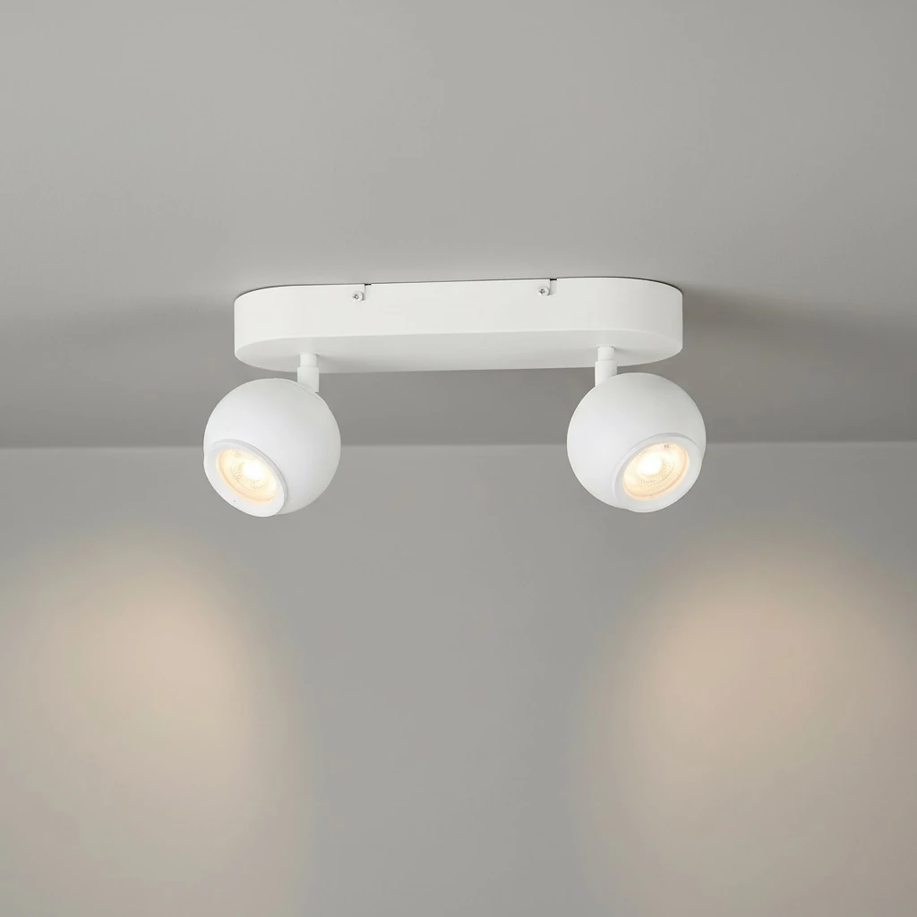 Modesco Verona Yuvarlak 2'li Sıva Üstü Hareketli Spot