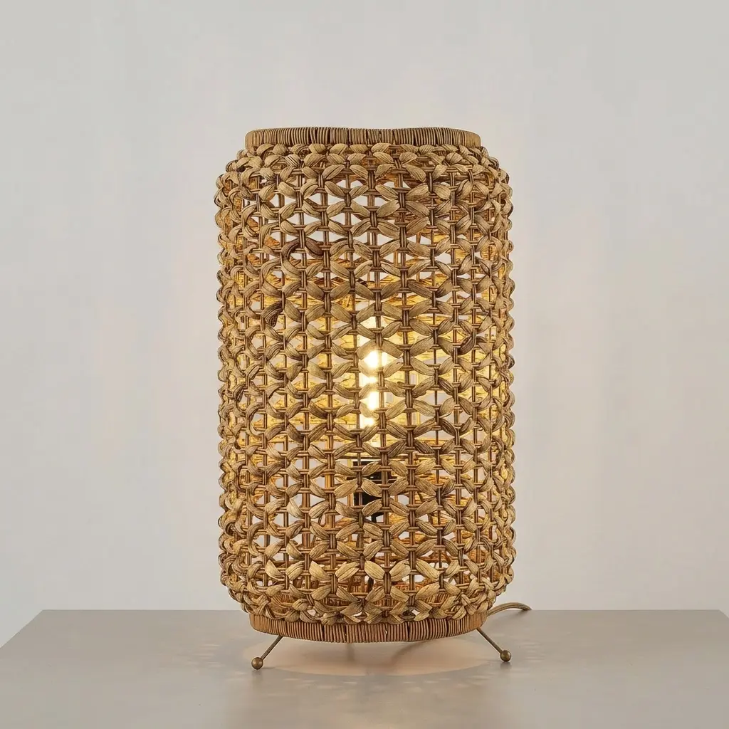 Özcan Aydınlatma 4458-56 Örgülü Hasır Masa Lambası
