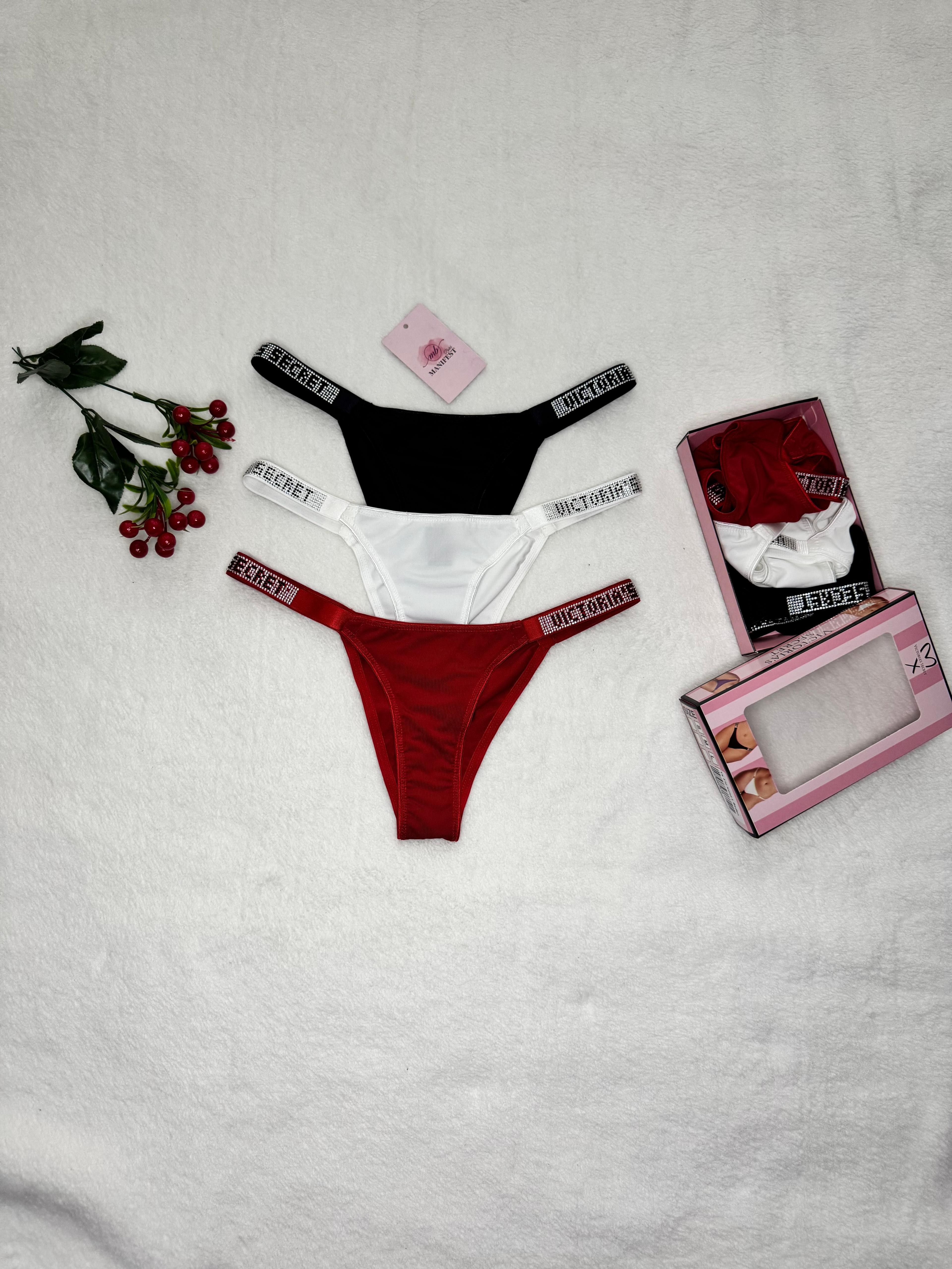 VS Model 3’lü Taş İşleme Bikini Tasarım Külot