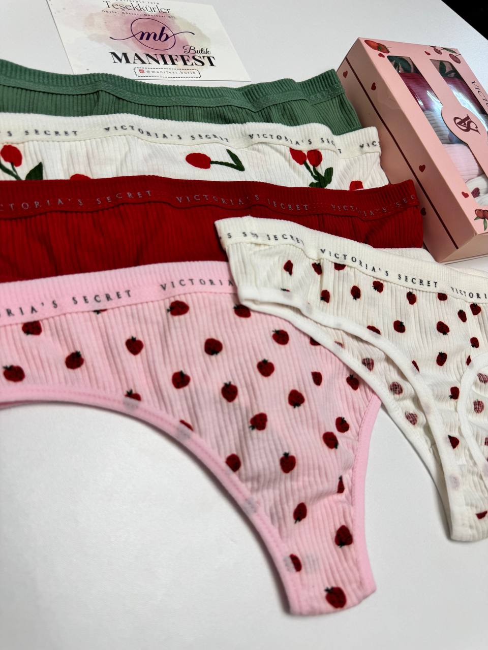 Vs Baskılı Kaşkorse 5'li Kutulu Tanga Set