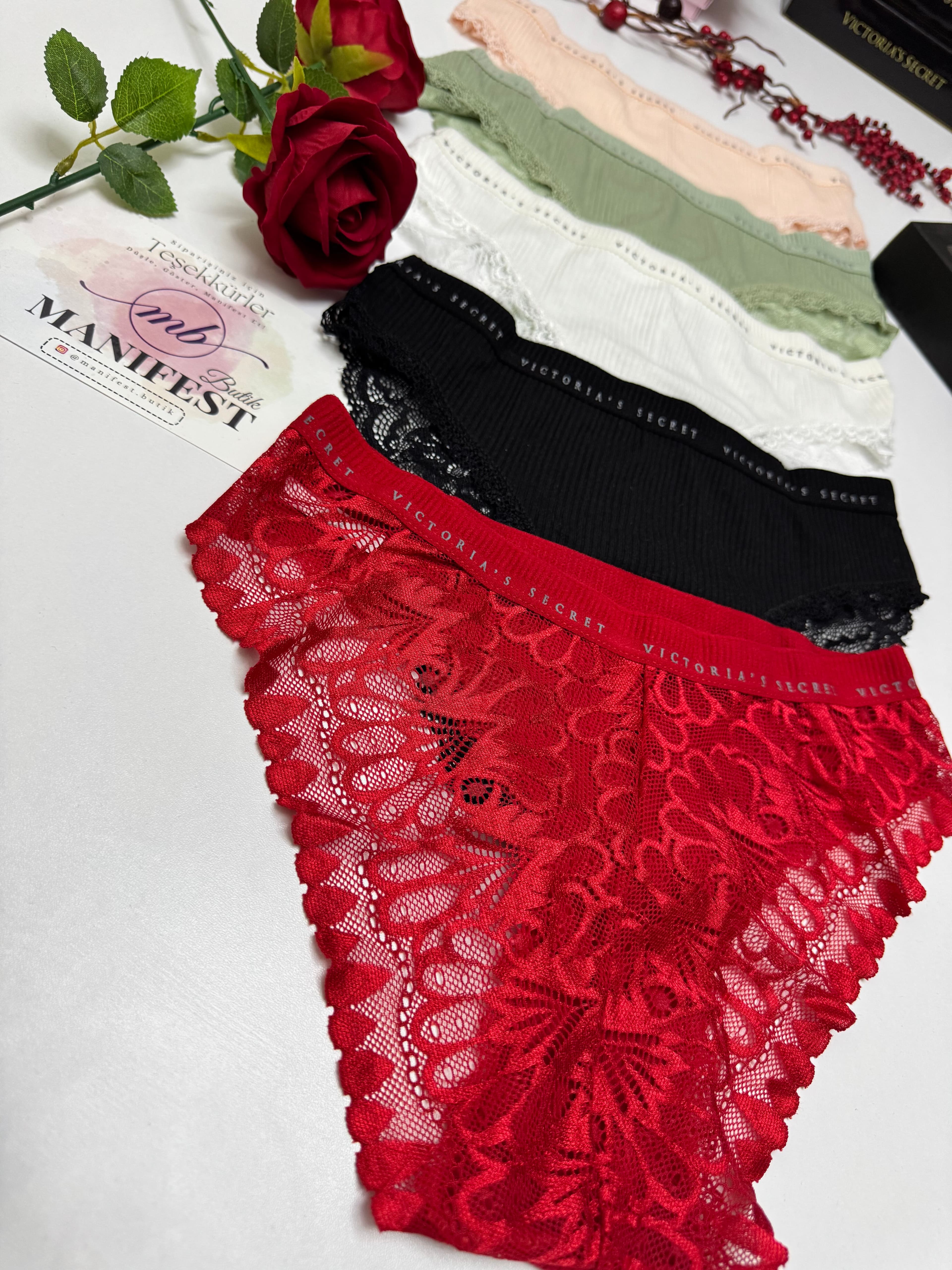 VS Dantel Detaylı 5'li Kutulu Bikini Külot Set