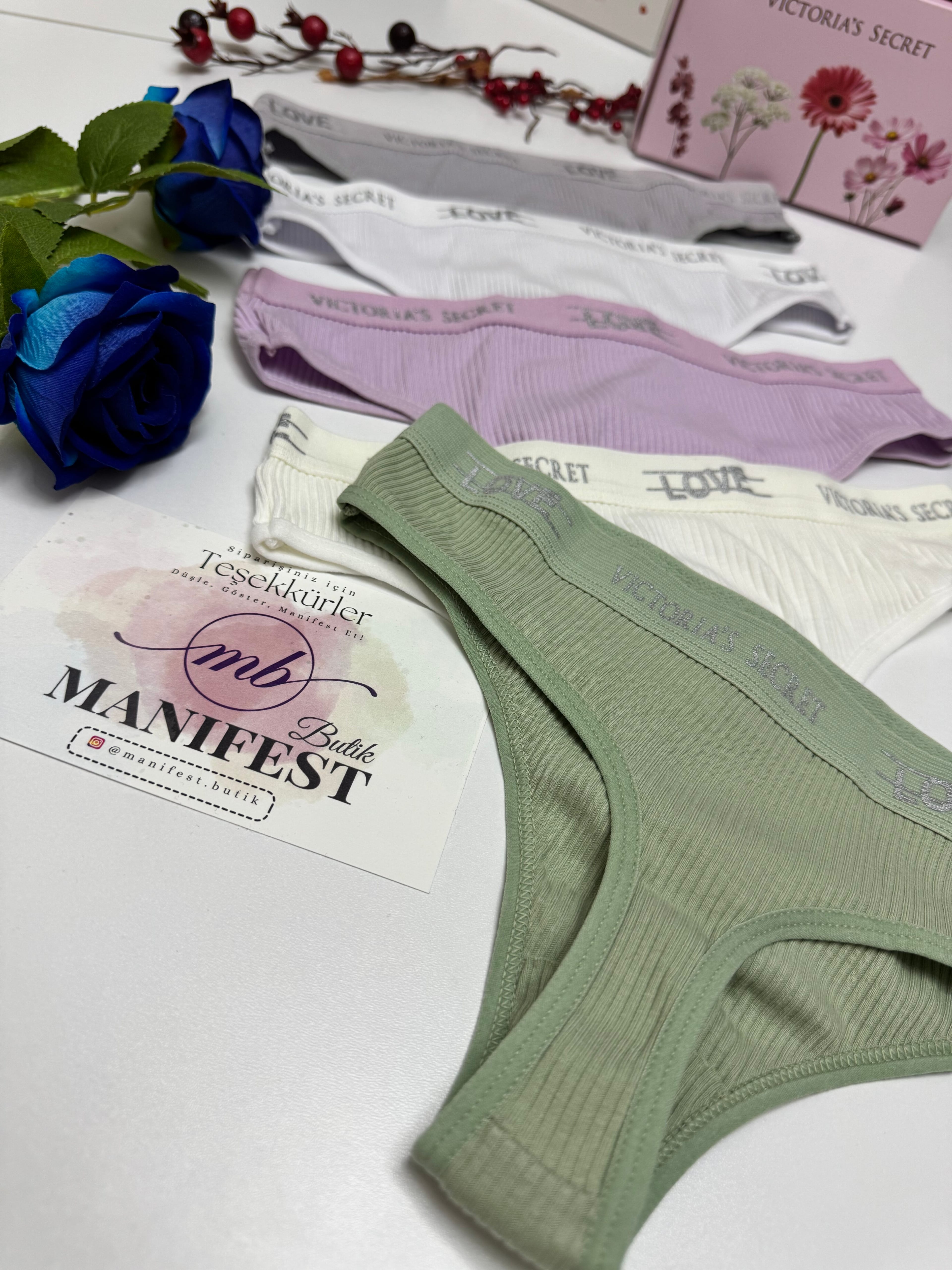 VS Kaşkorse Love 5'li Kutulu Tanga Set