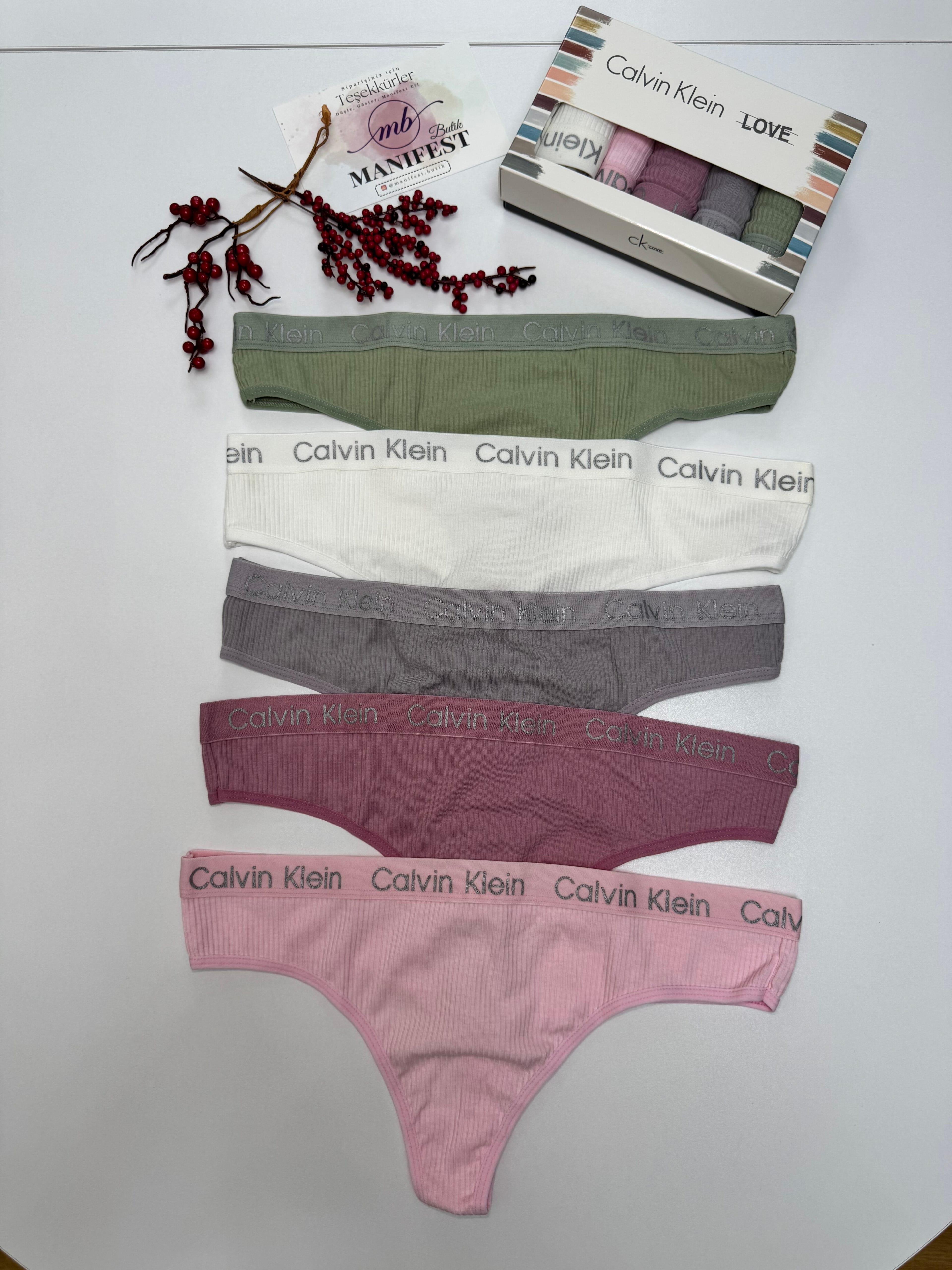 CK Kaşkorse 5'li Kutulu Tanga Set