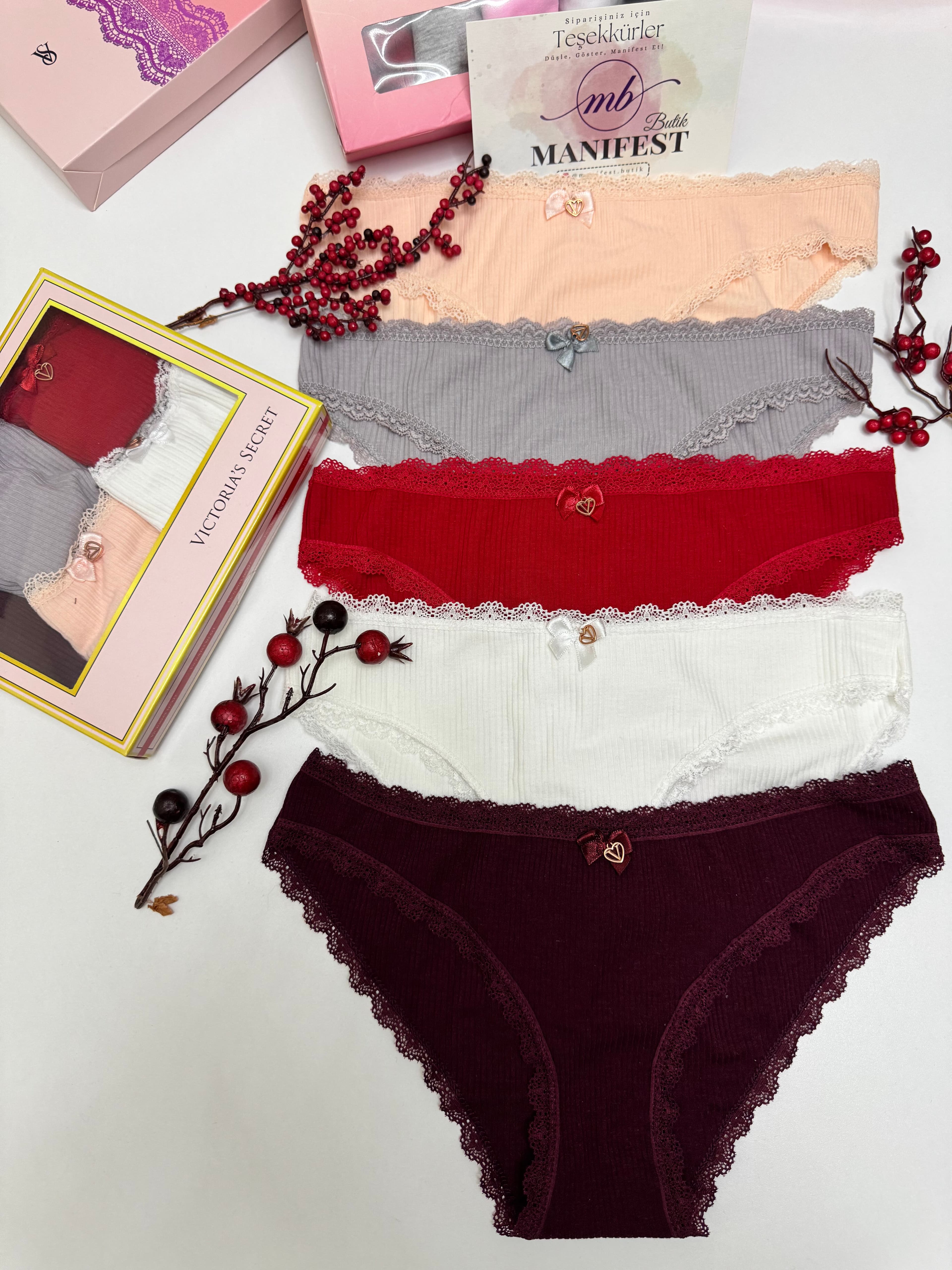 VS Tokalı 5'li Kutulu Bikini Külot Set