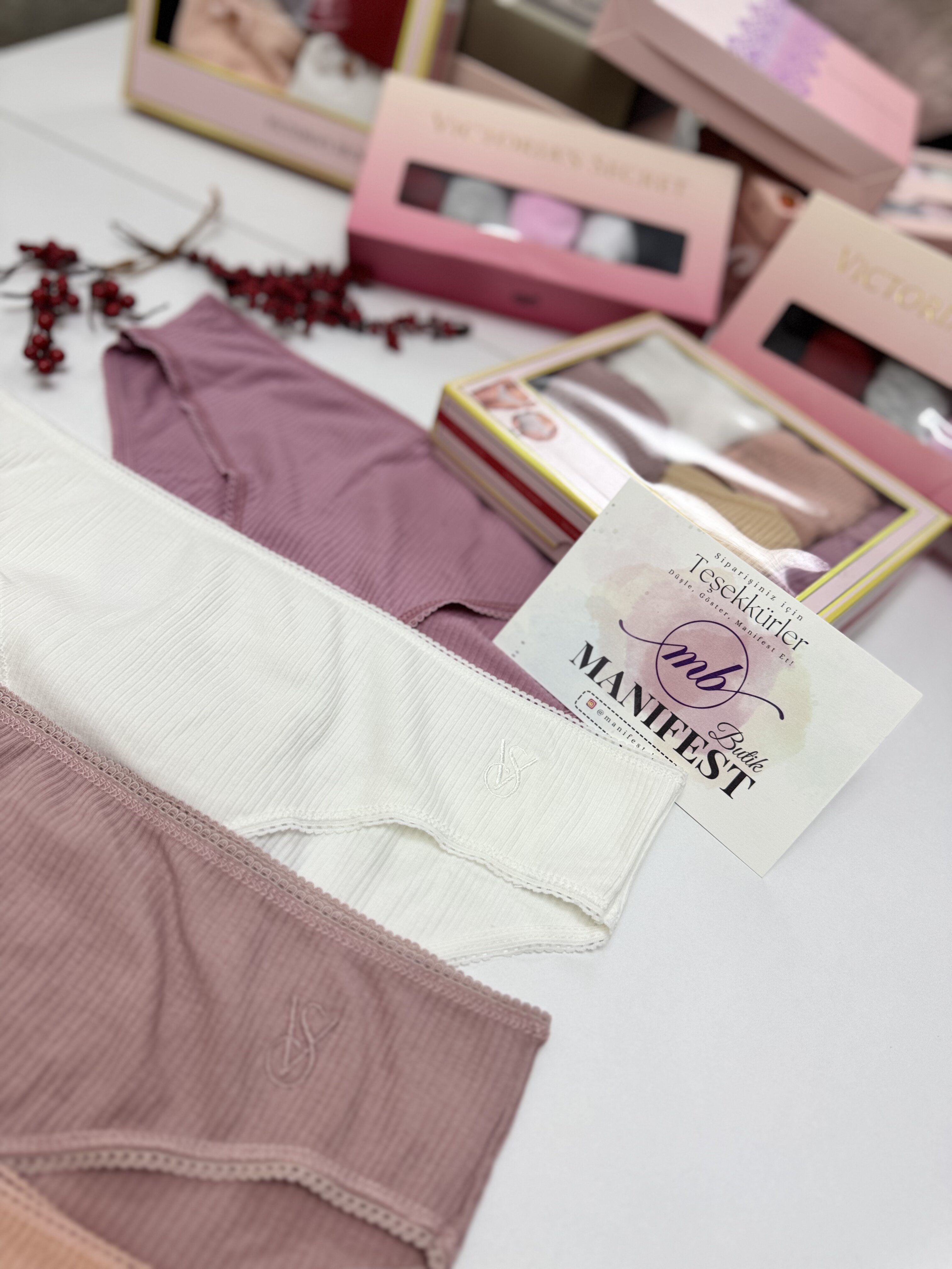 VS Nakışlı 5'li Kutulu Bikini Külot Set