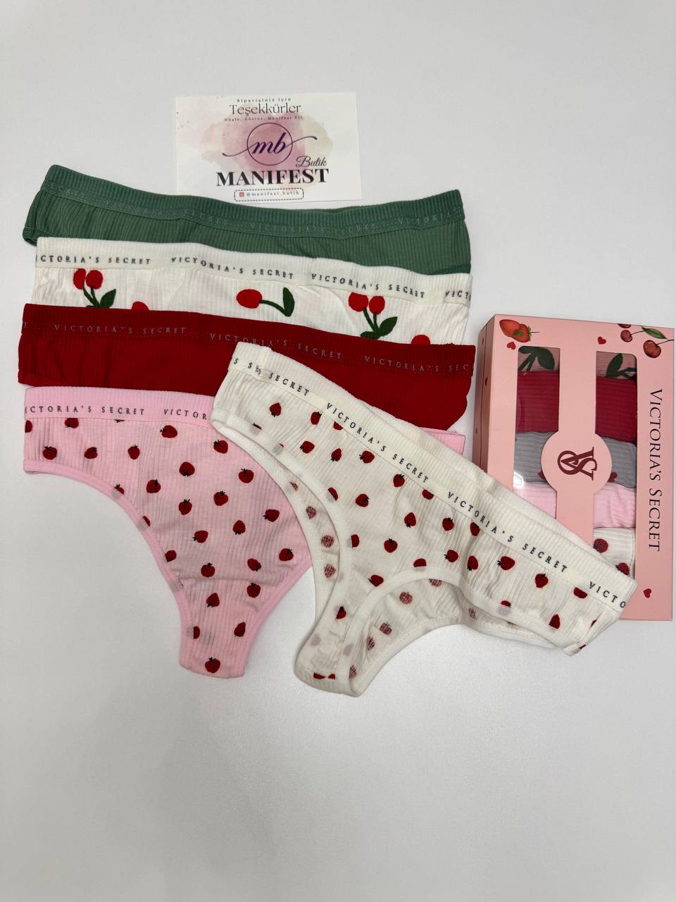 Vs Baskılı Kaşkorse 5'li Kutulu Tanga Set