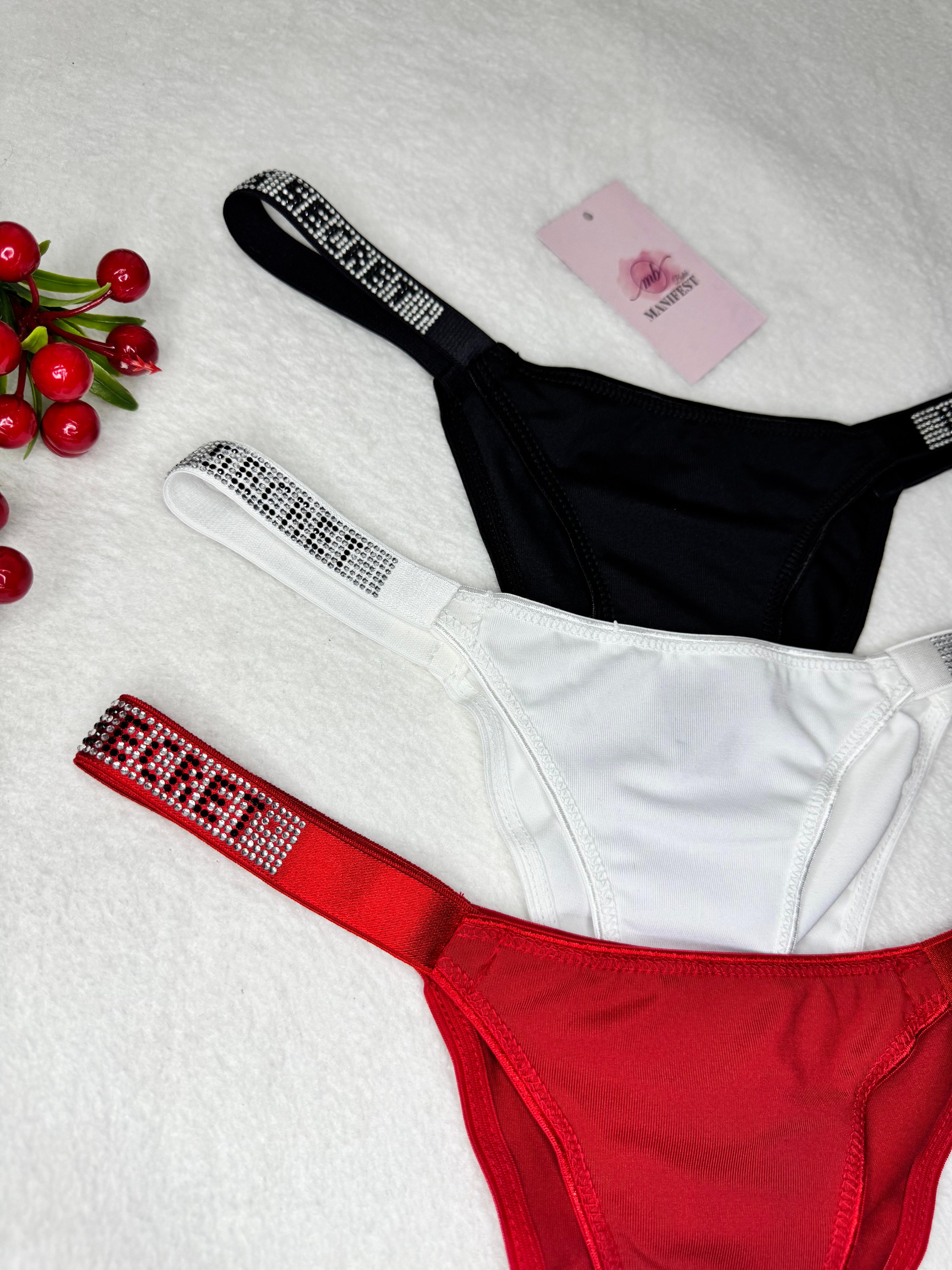 VS Model 3’lü Taş İşleme Bikini Tasarım Külot