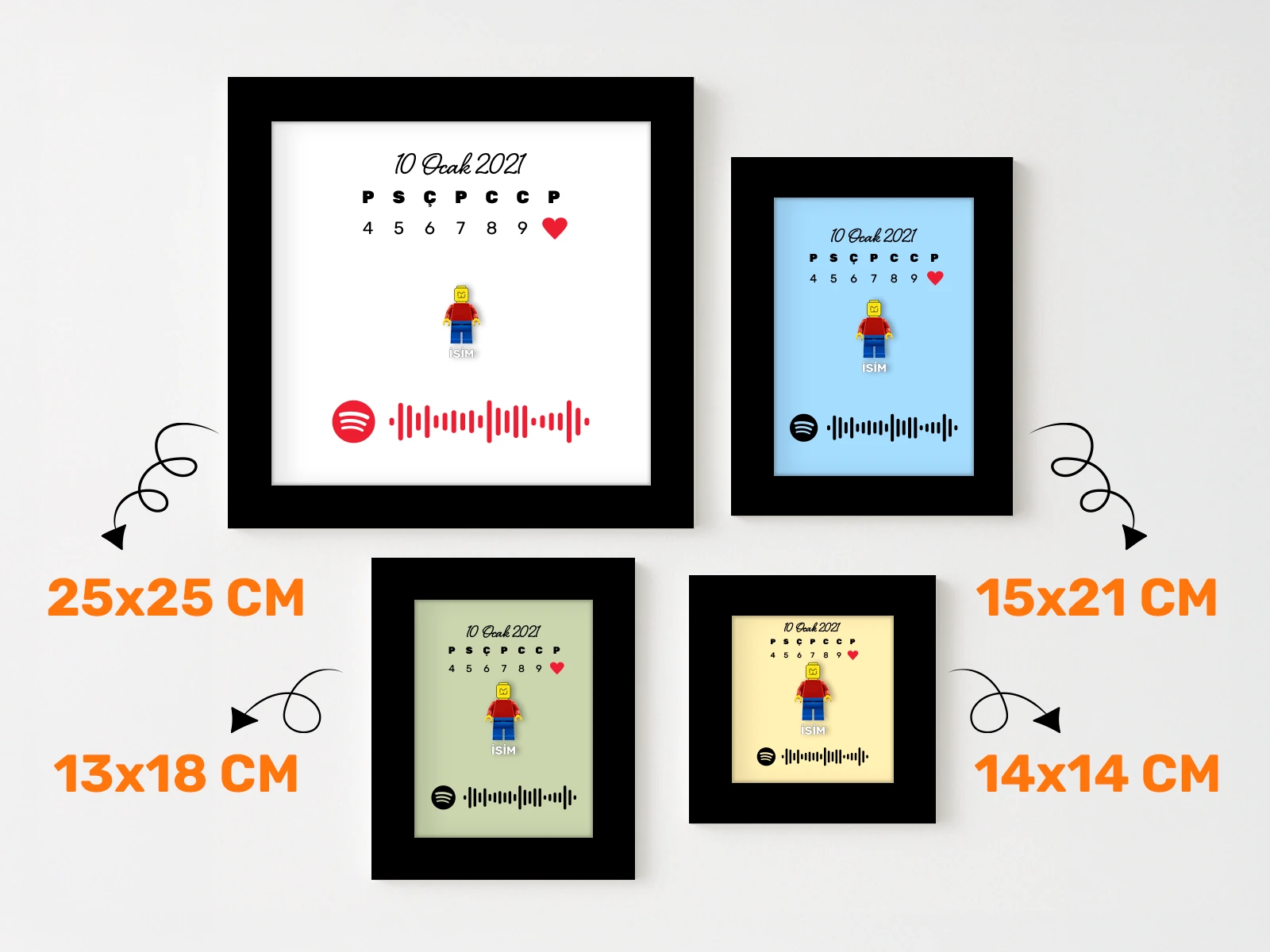 Mini Figürle Özel Tarih Tablo