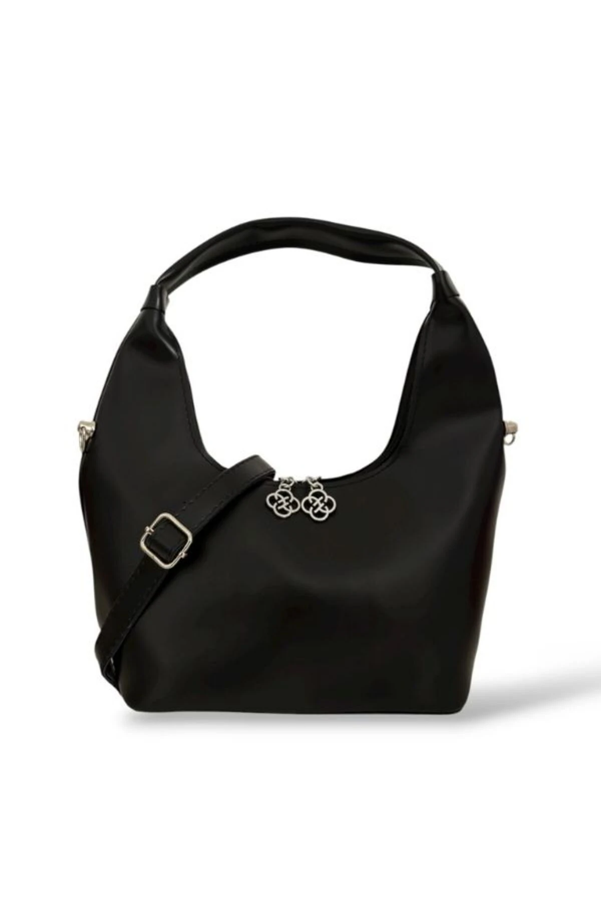 Siyah Miyori Zarif Basic Kadın Omuz Çantası 1002-1