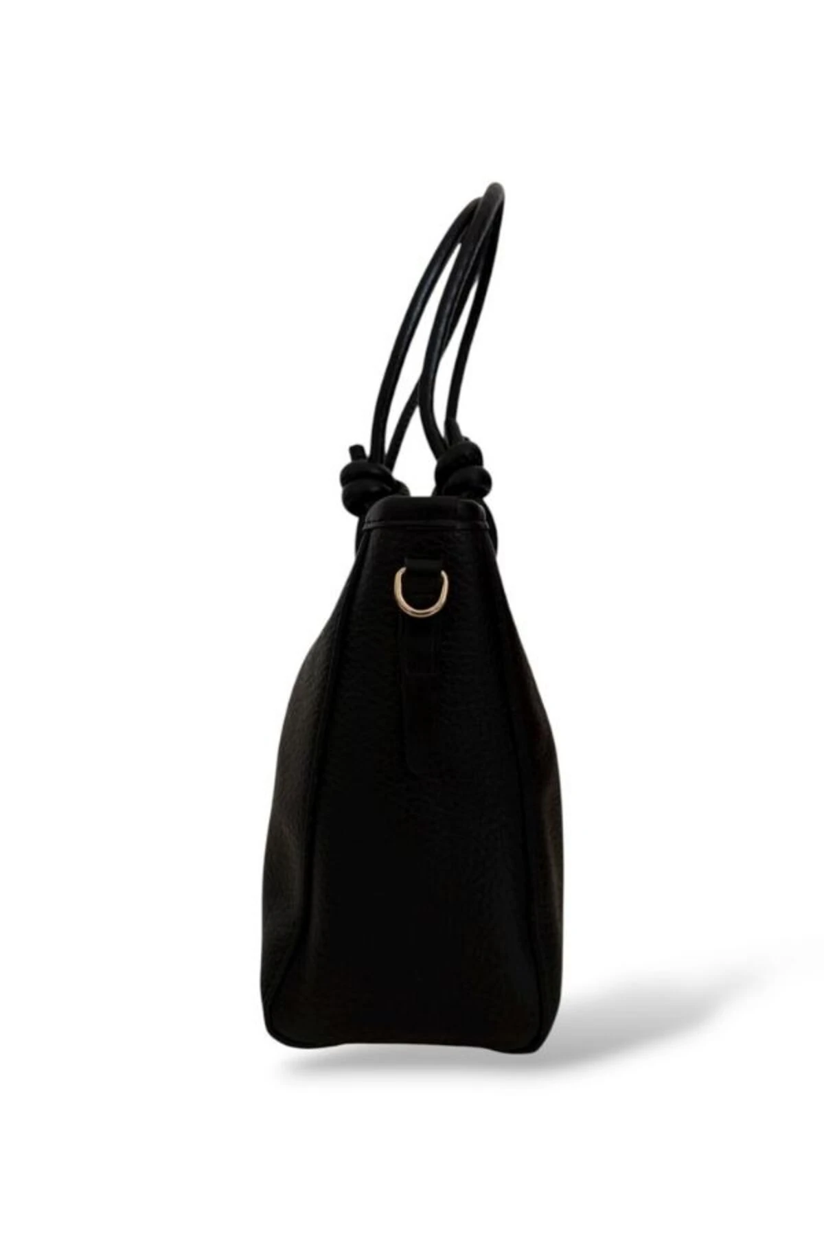 Siyah Askılı Düğüm Detaylı Velora El & Omuz Çantası 1003-1