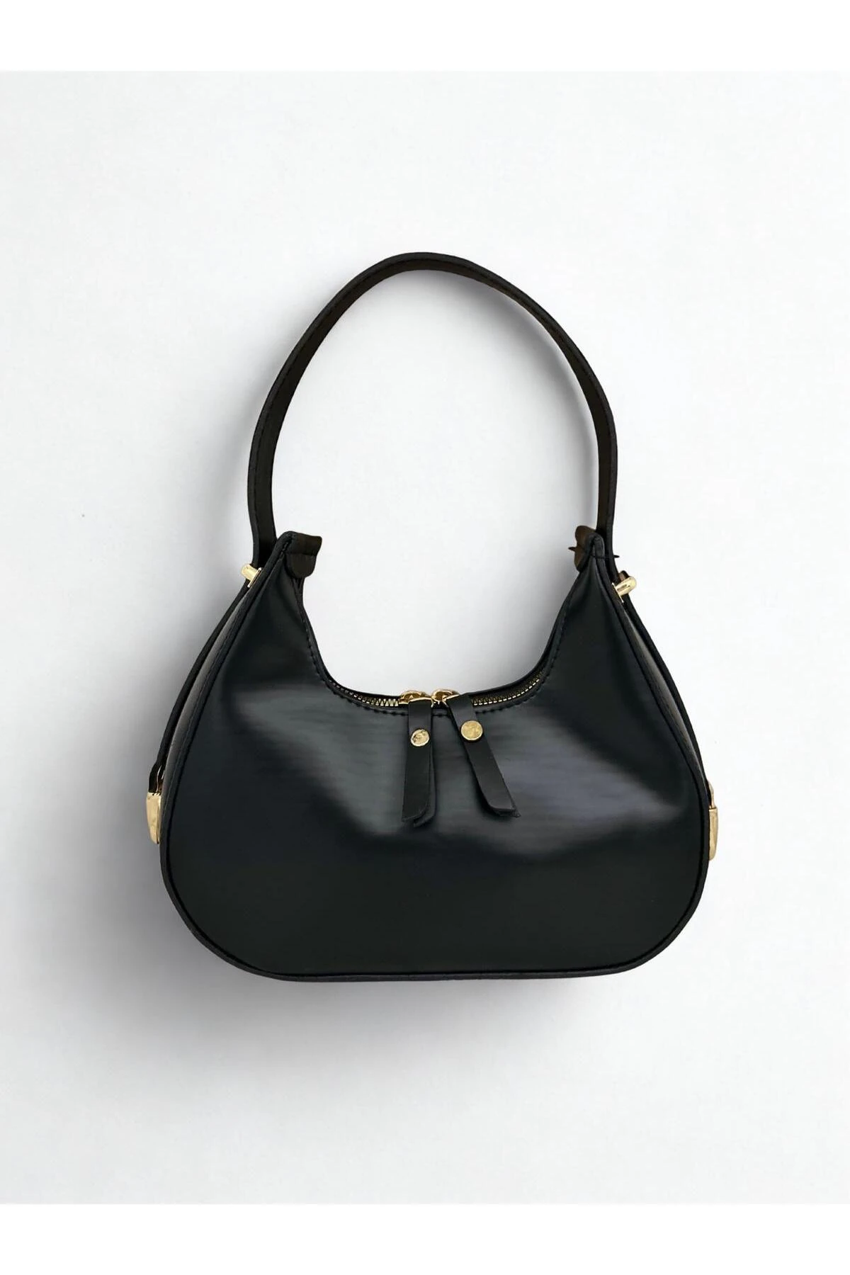 Kadın Goldine Siyah El ve Omuz Çantası