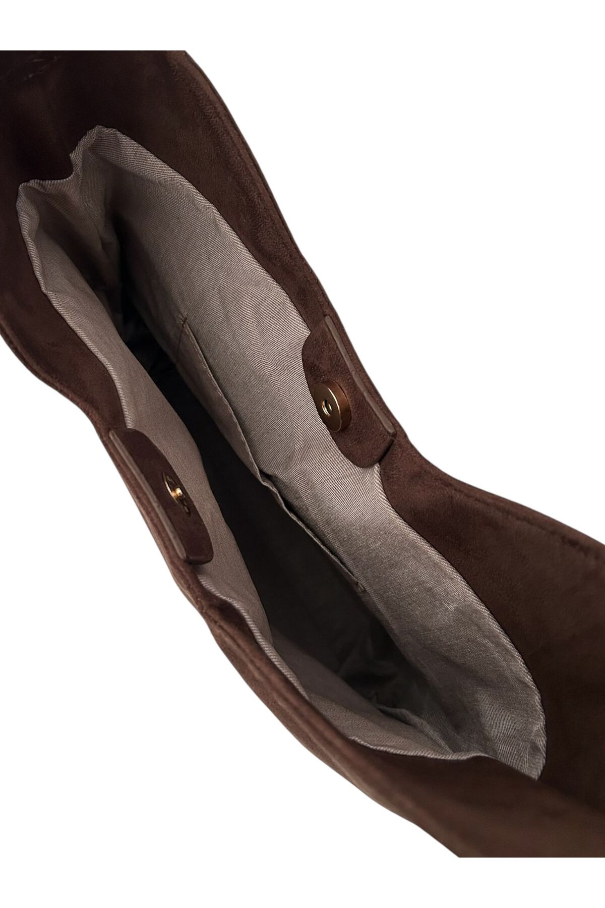 Kadın Ghise Süet Asimetrik El ve Omuz Çantası 1023